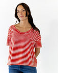 Inez Striped Scoop Neck