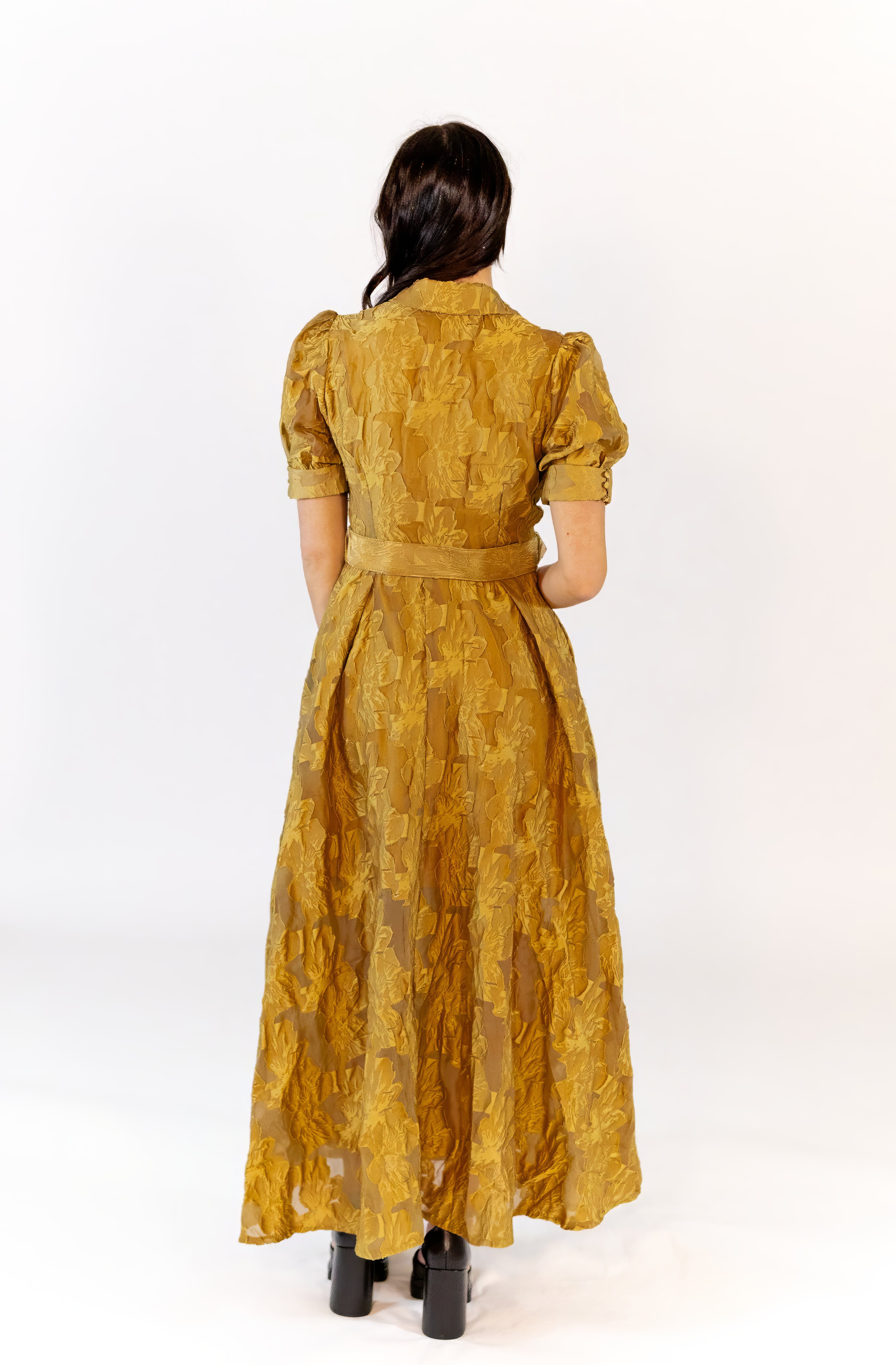 Chiara Lace Belted Maxi