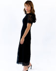 Joy Scalloped Lace Dress · Black