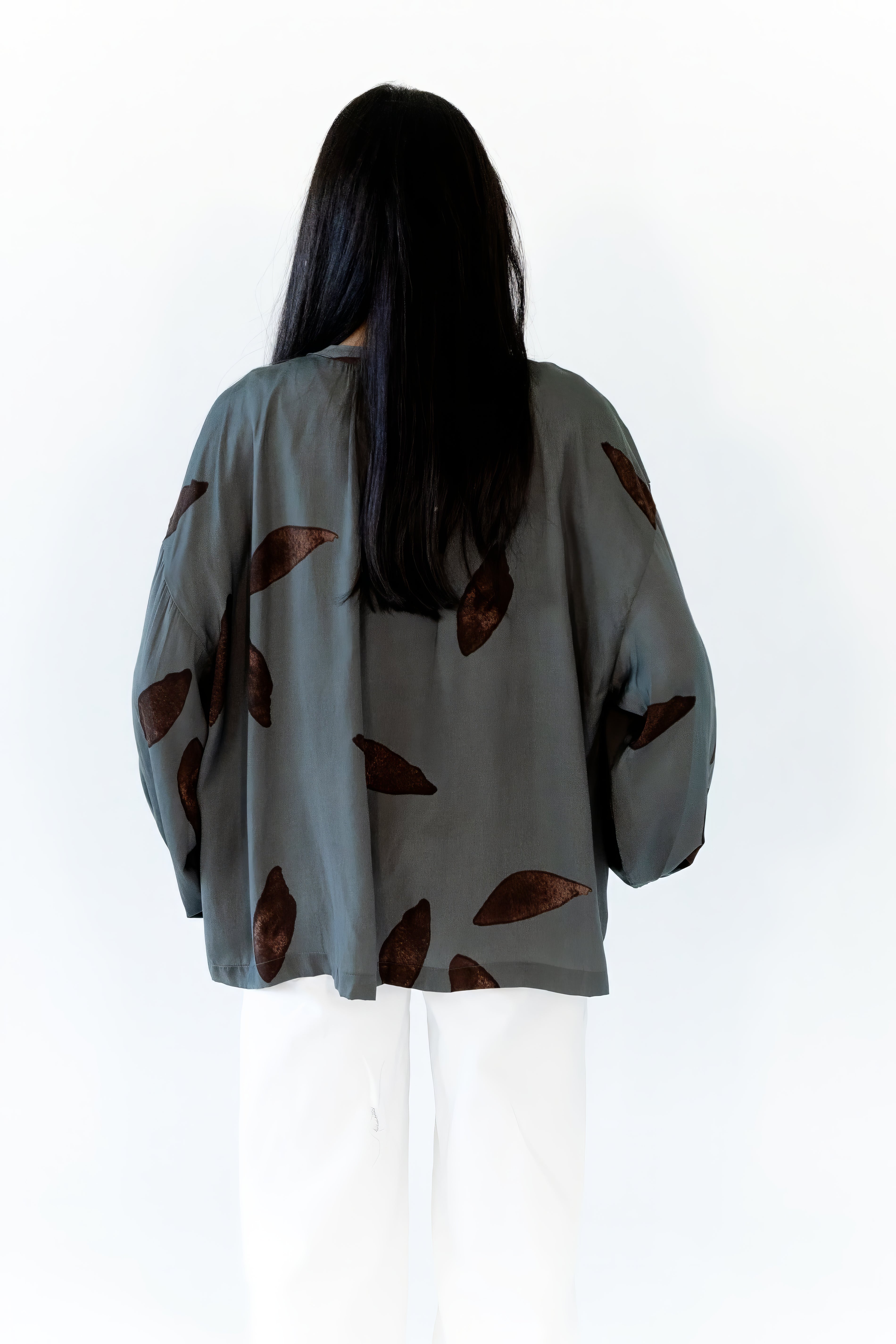 Satin Texture Petal Blouse