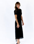 Joy Scalloped Lace Dress · Black