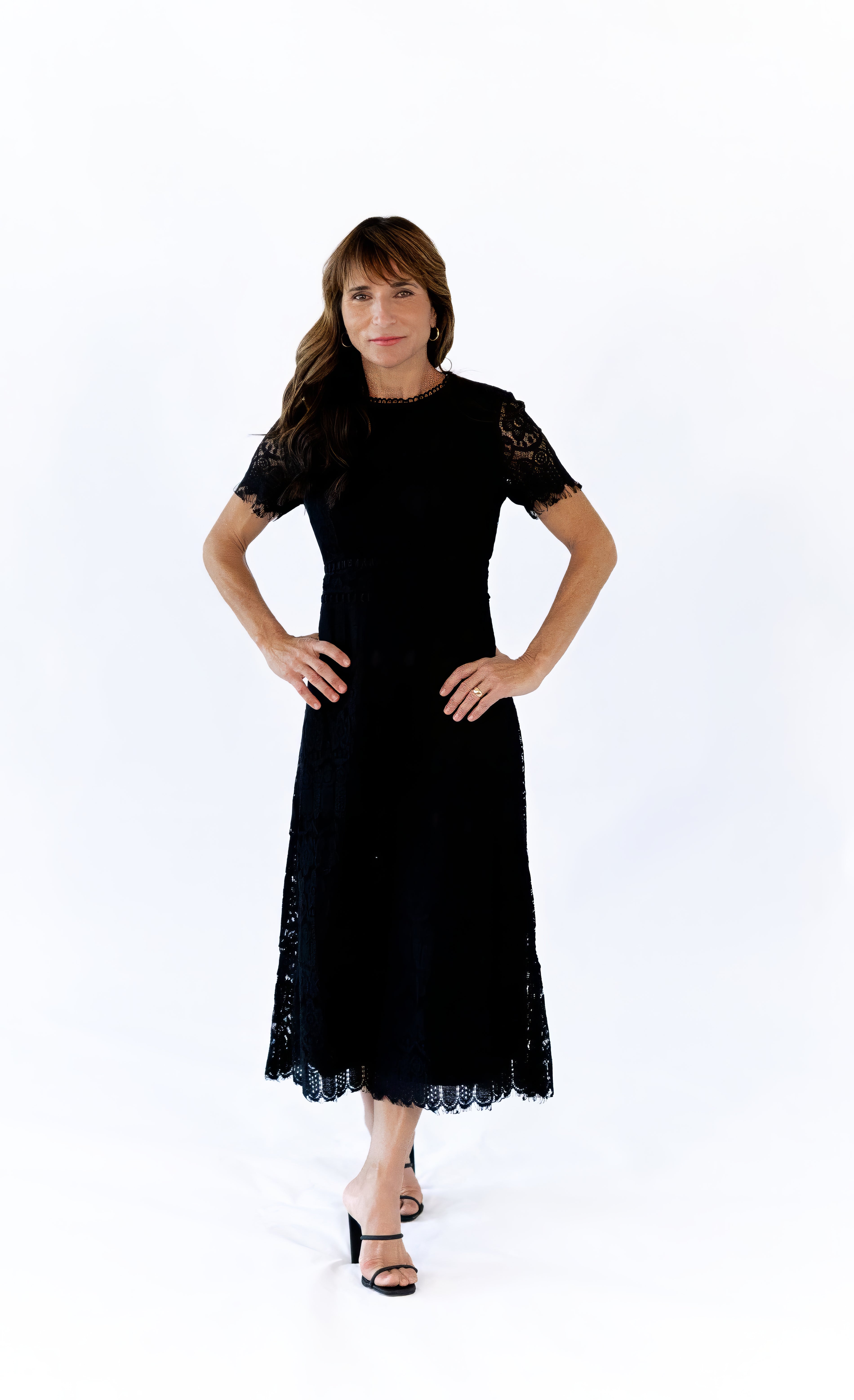 Joy Scalloped Lace Dress · Black