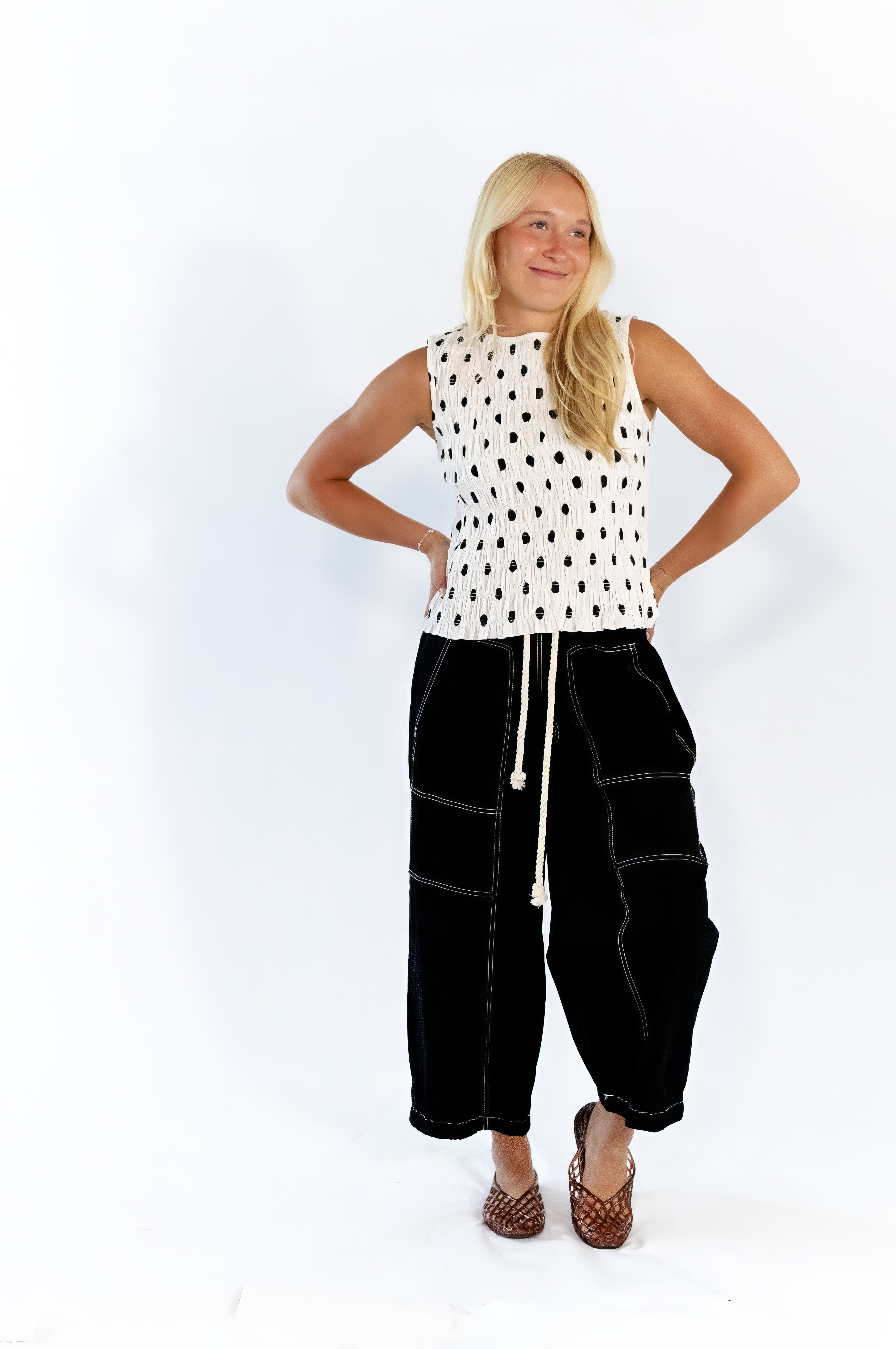 Connie Contrast Stitch pants
