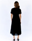 Joy Scalloped Lace Dress · Black