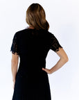 Joy Scalloped Lace Dress · Black