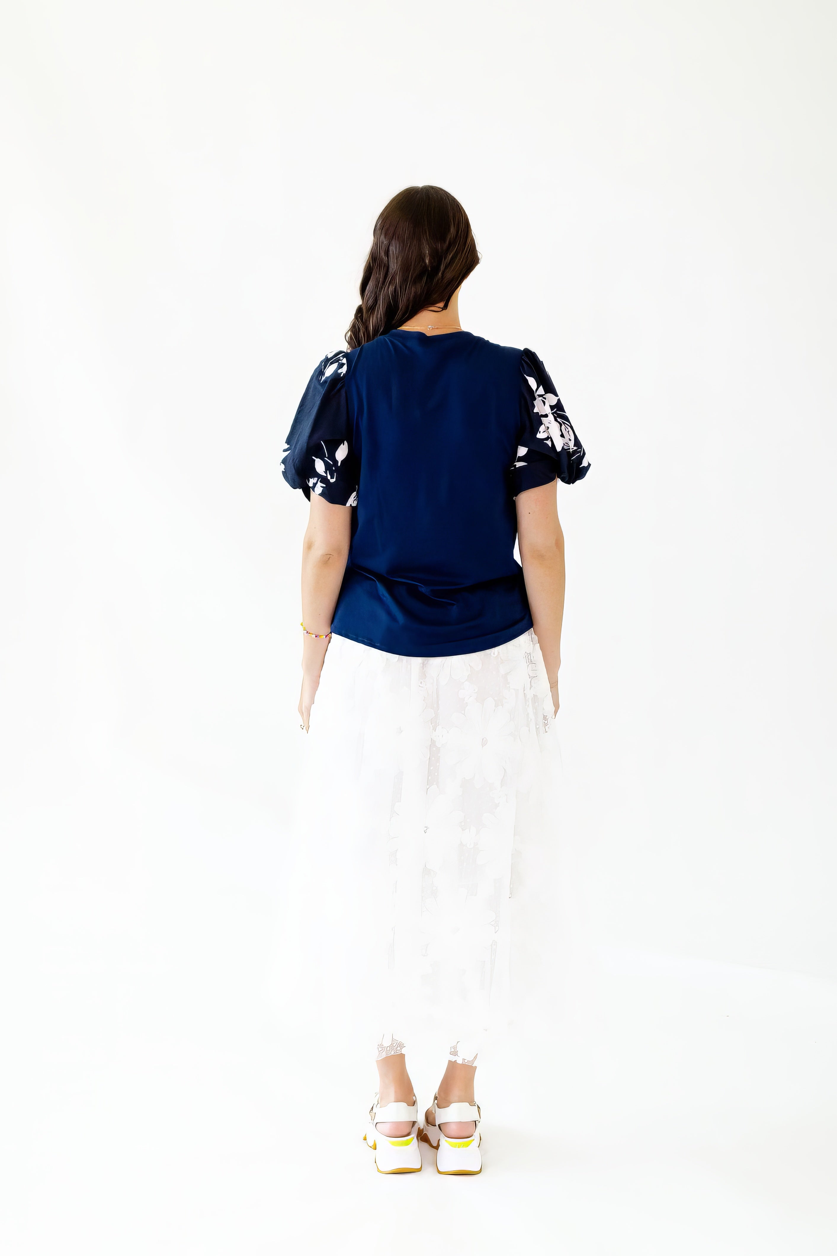 Georgette Floral Textured Skirt
