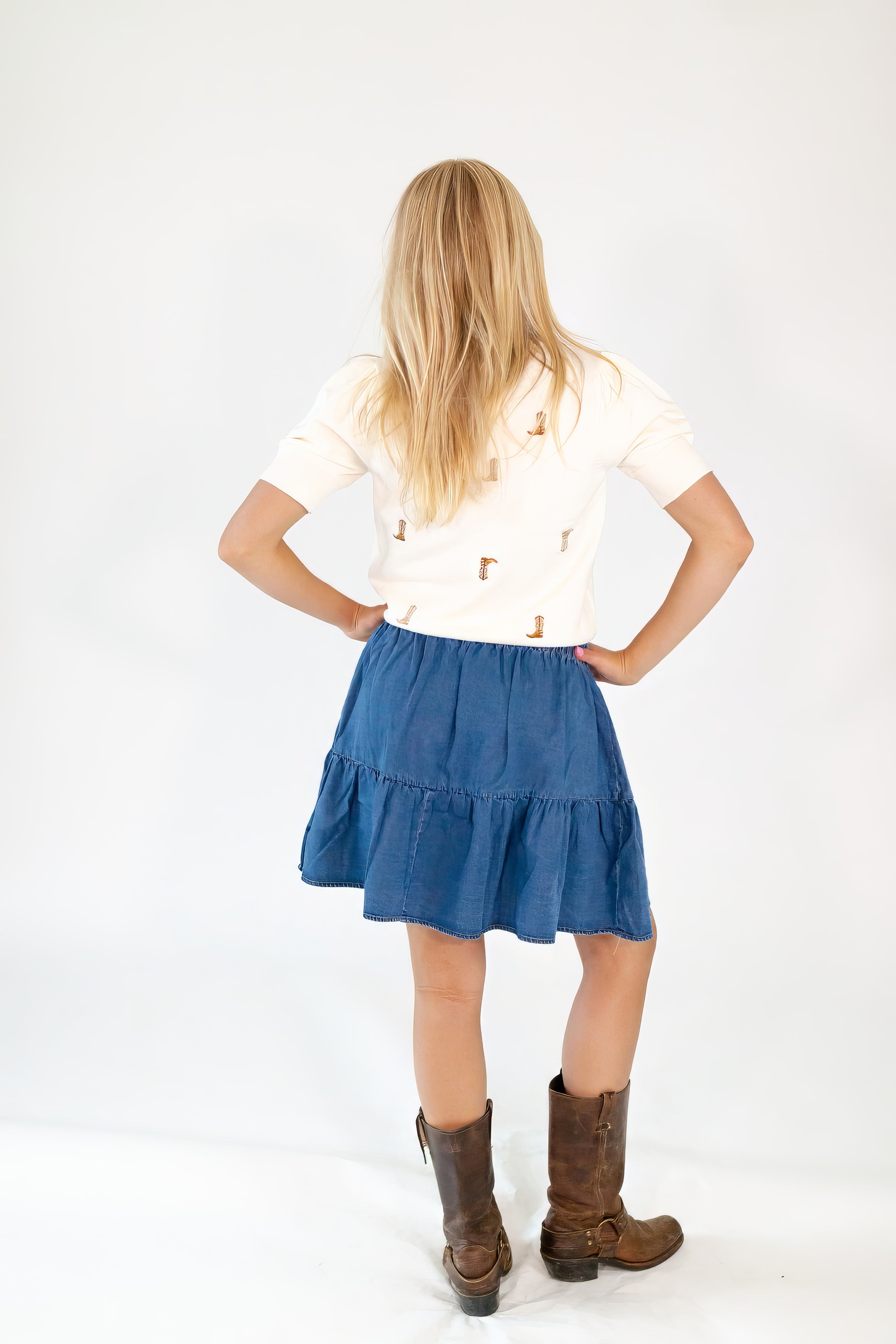 Cowgirl Embroidered Knit
