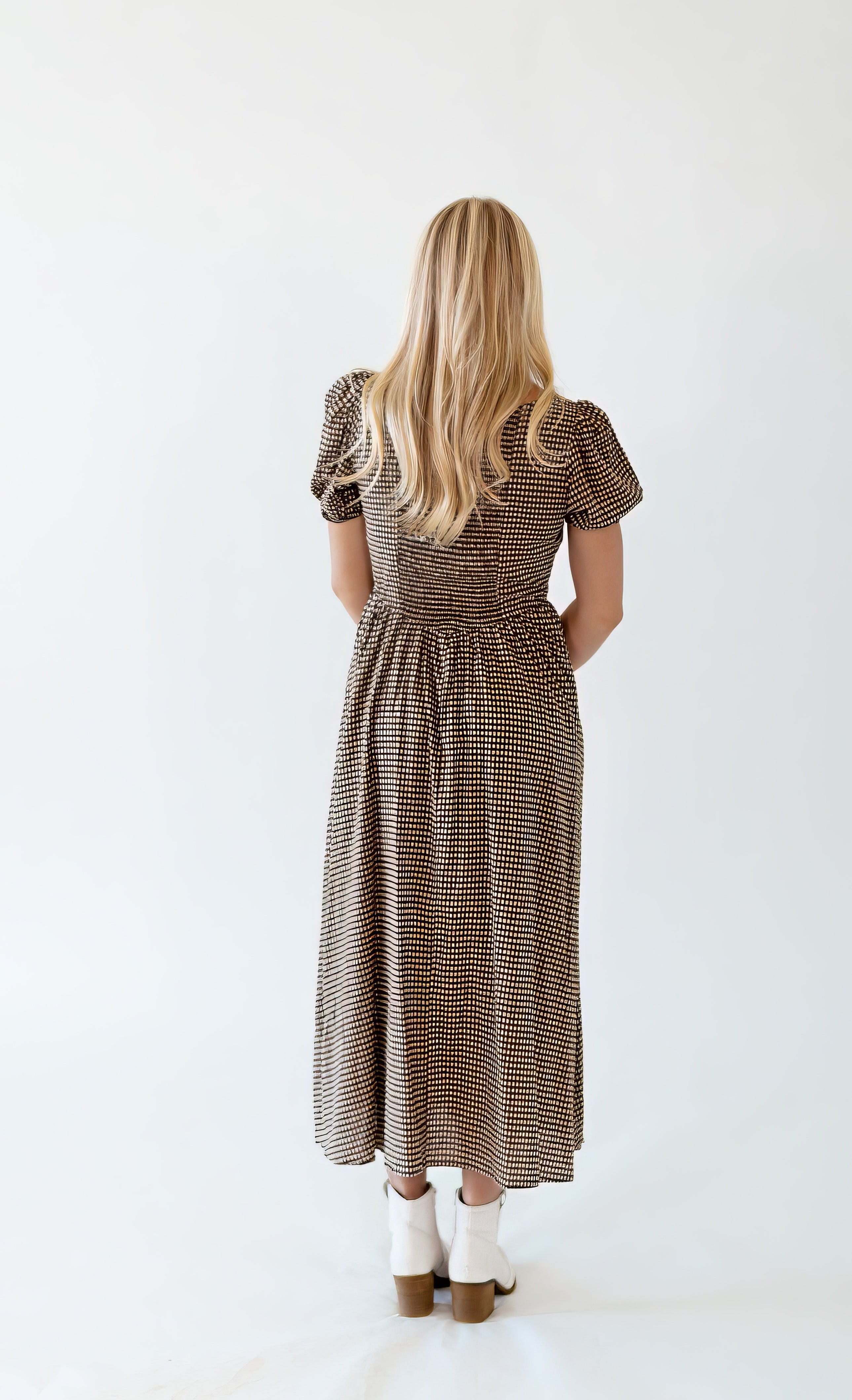 Suzanne Gingham Midi Dress