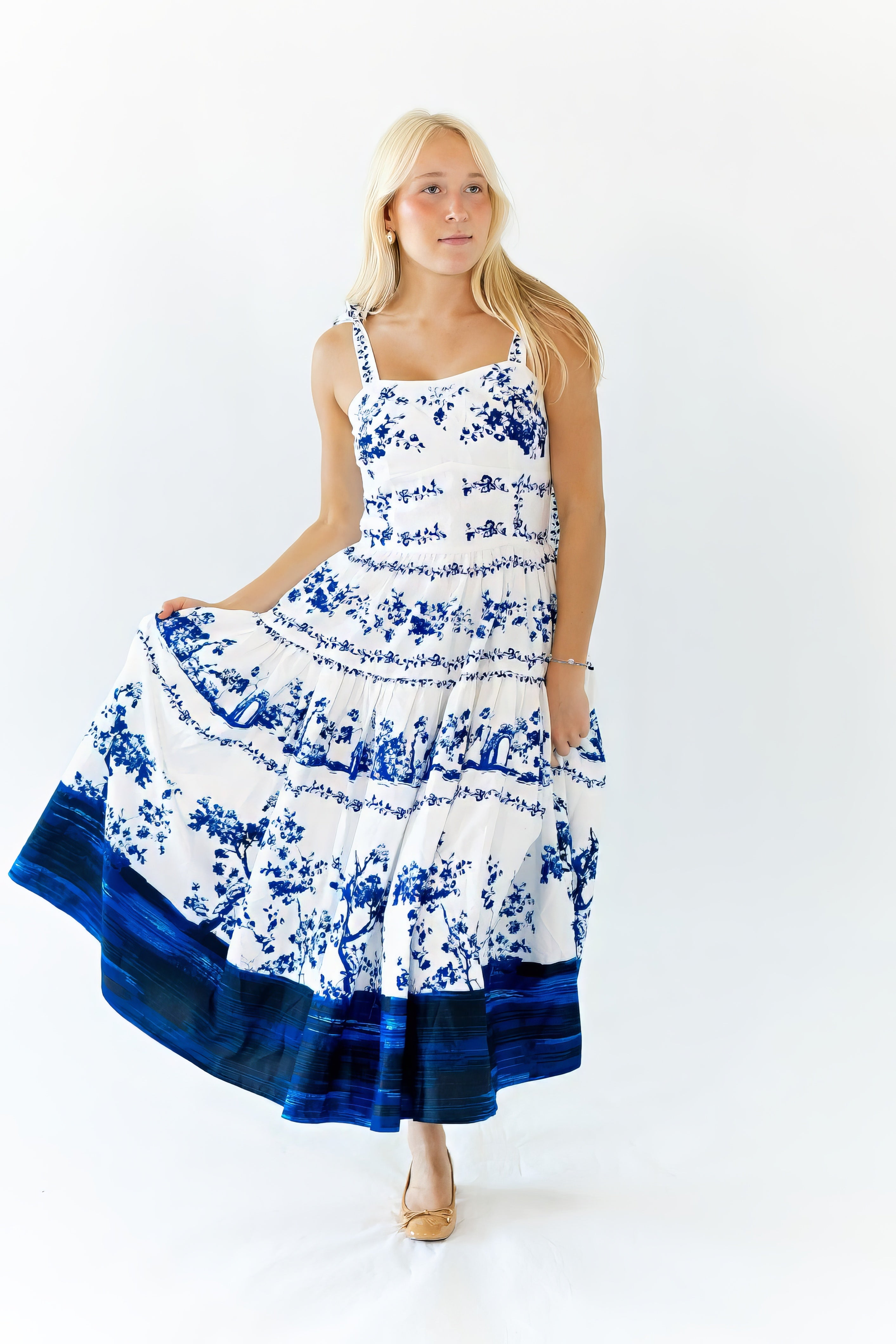 Moorland Bow Strap Maxi Dress