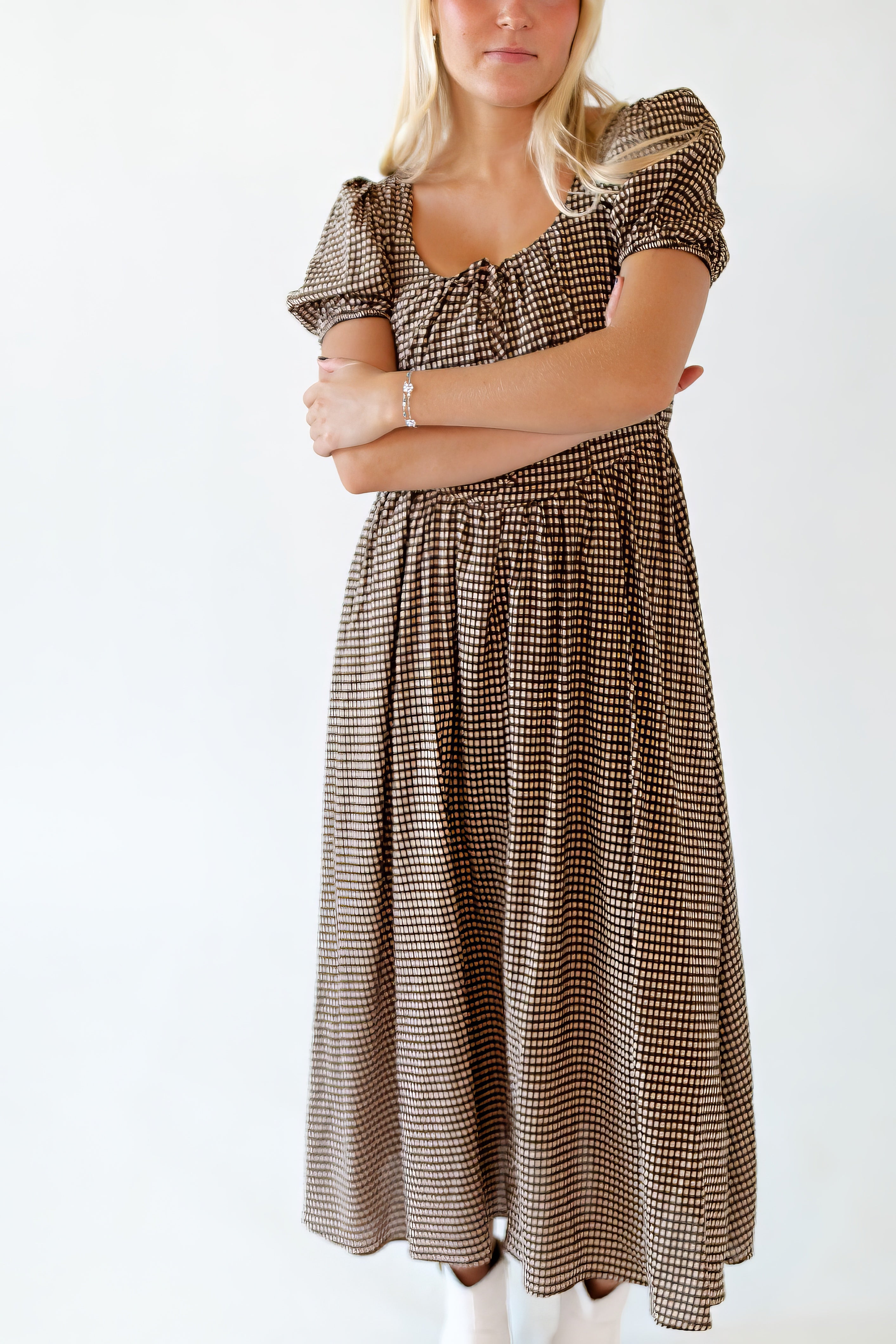 Suzanne Gingham Midi Dress
