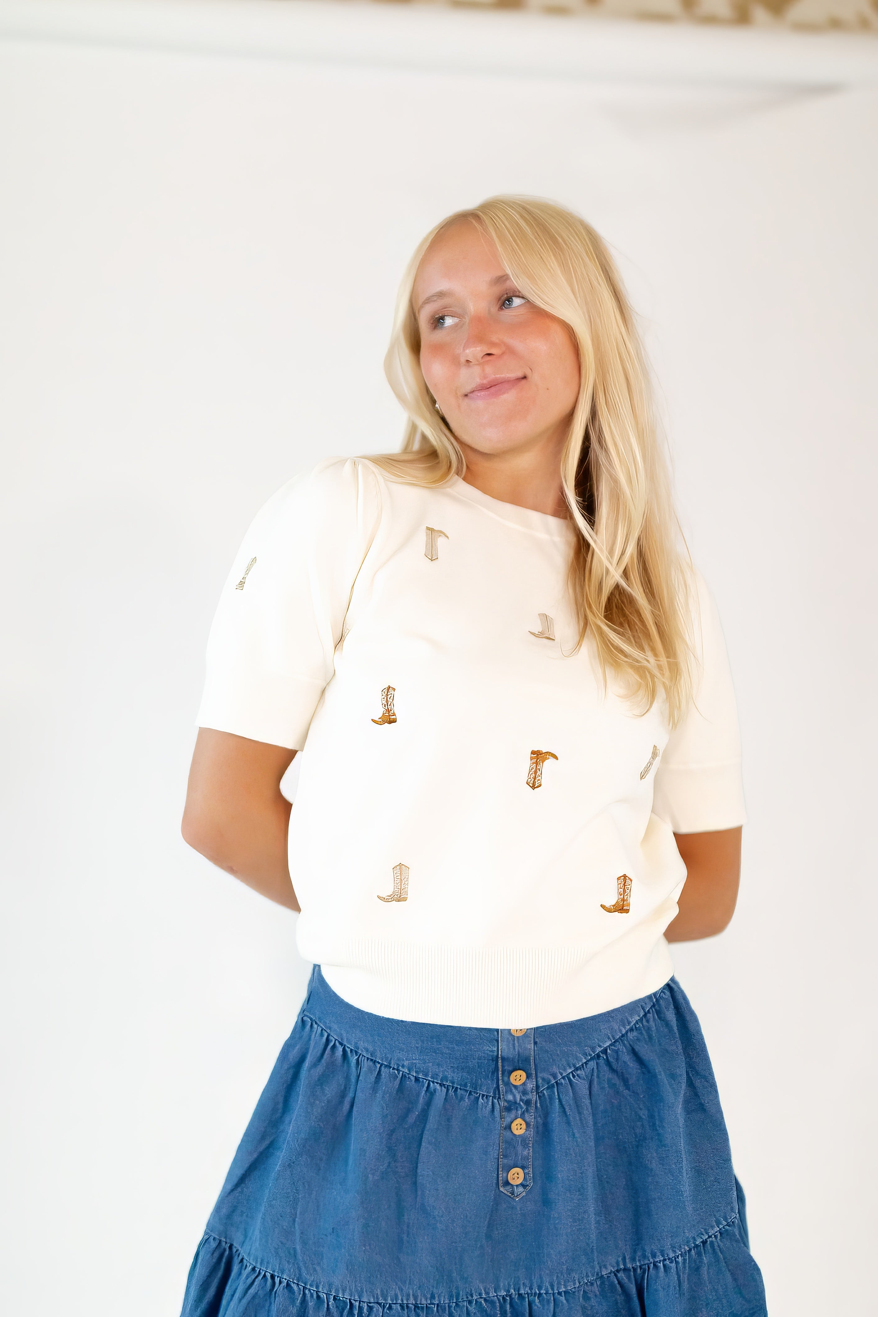 Cowgirl Embroidered Knit