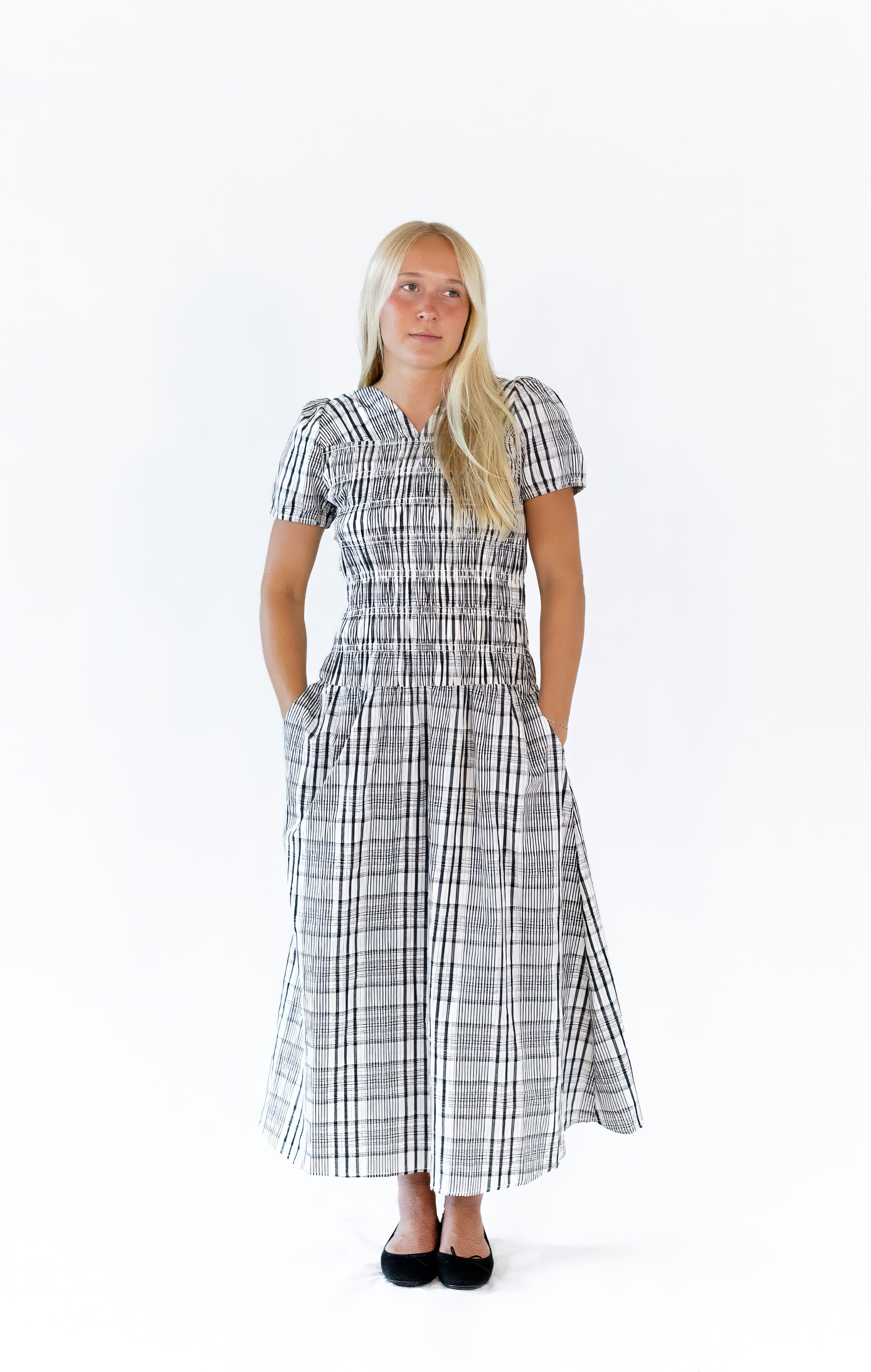 Shon Plaid Midi Dress
