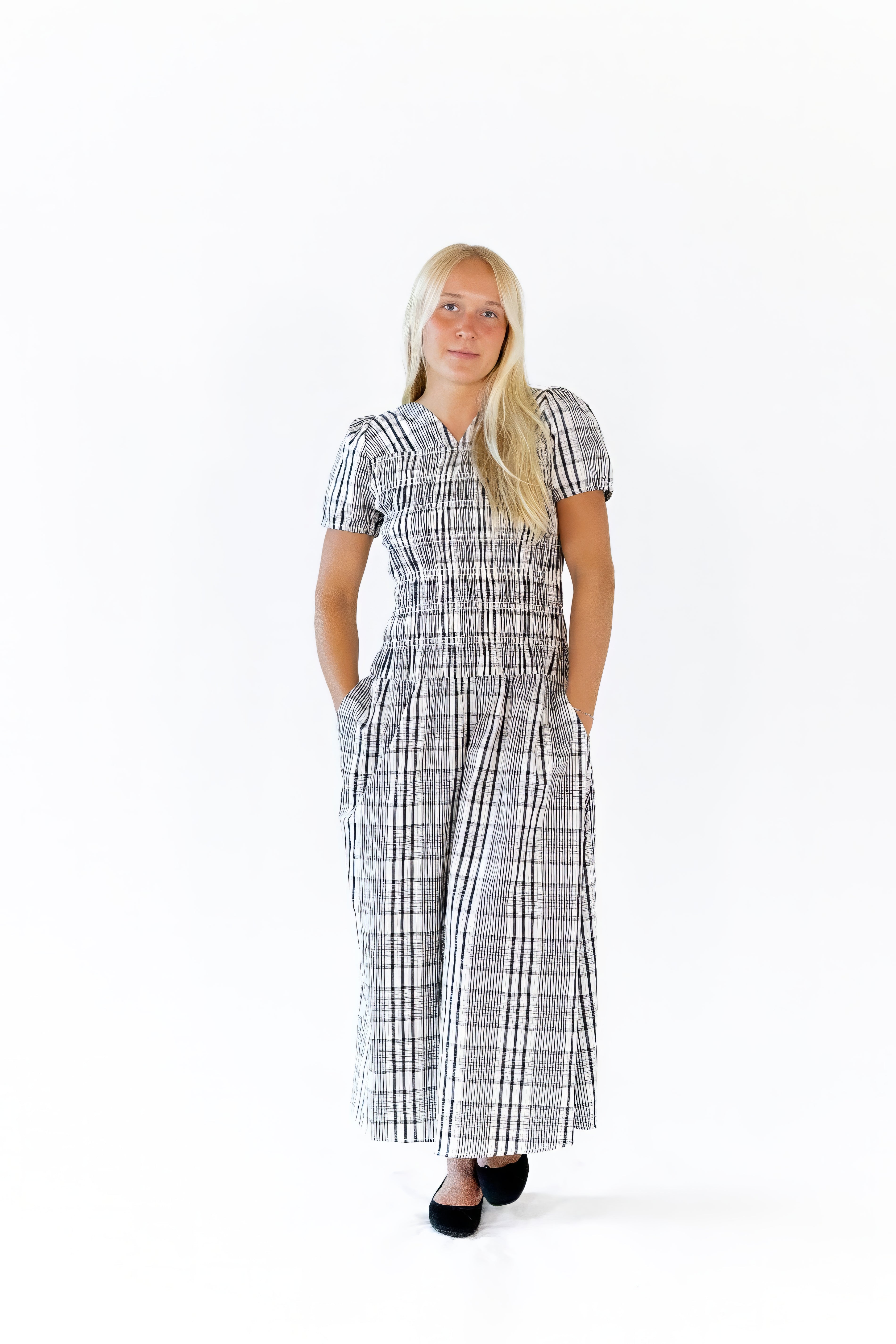 Shon Plaid Midi Dress