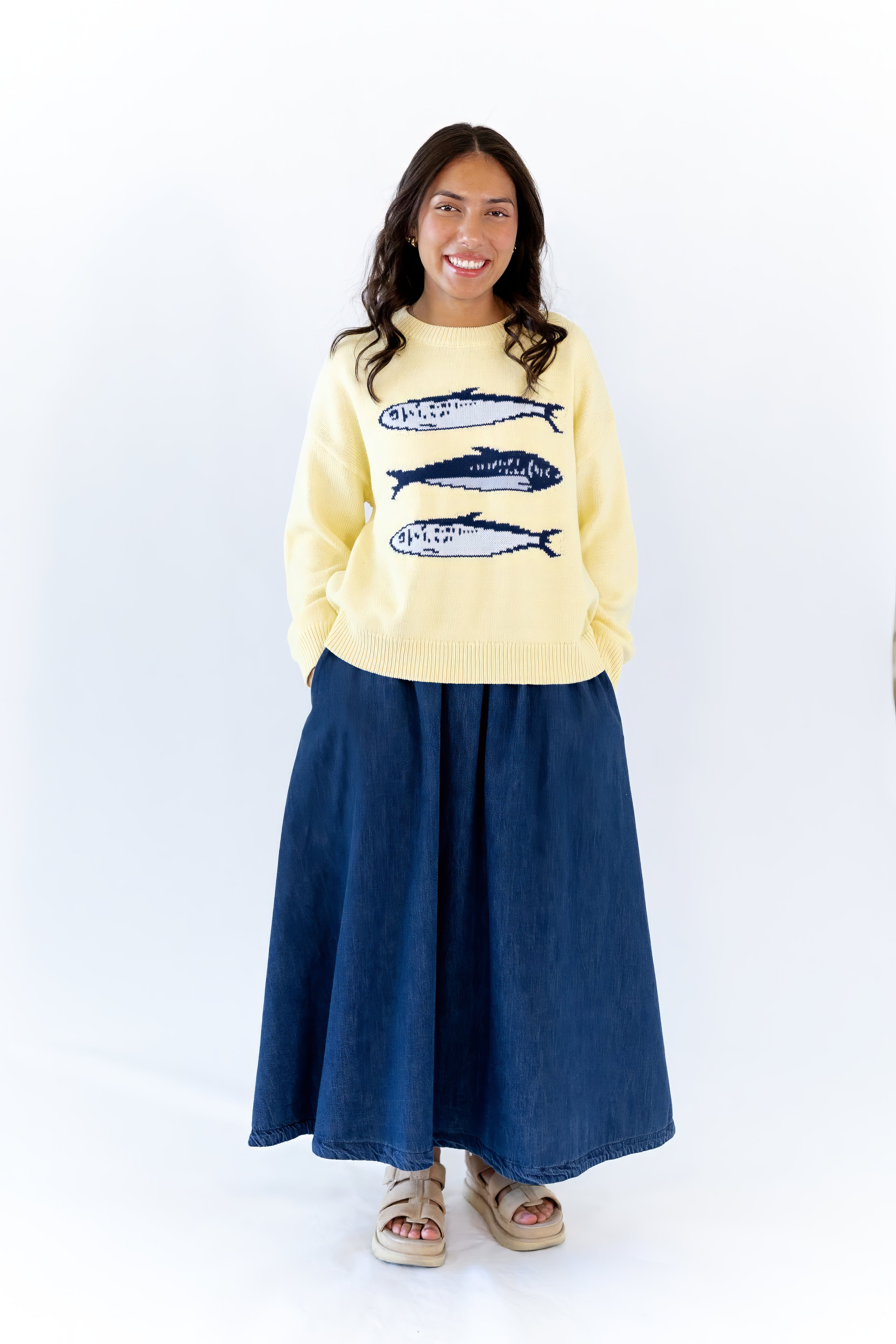 Verona Denim Midi Skirt