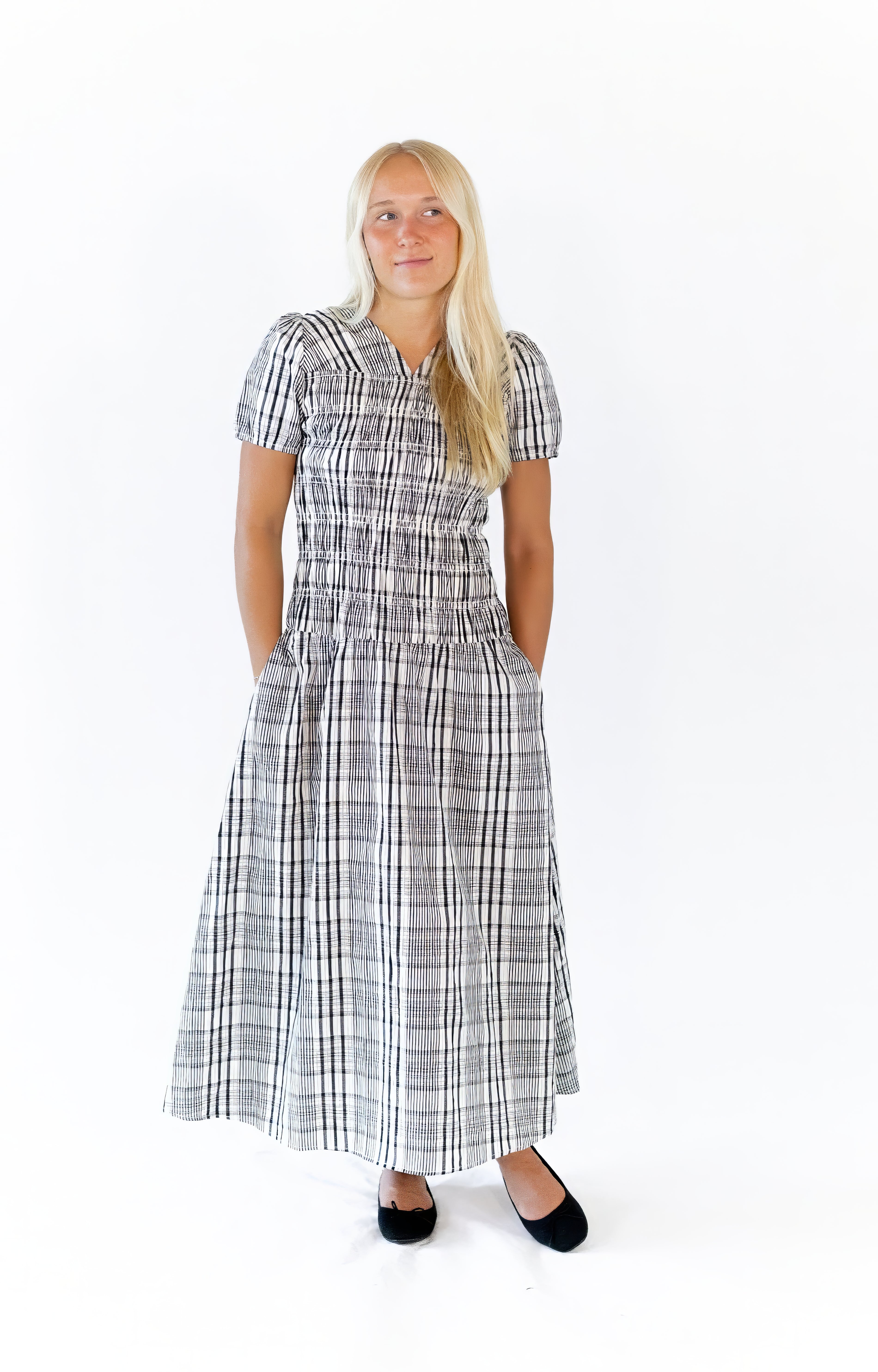 Shon Plaid Midi Dress