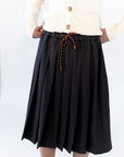 Simone Charcoal Tie Waist Skirt