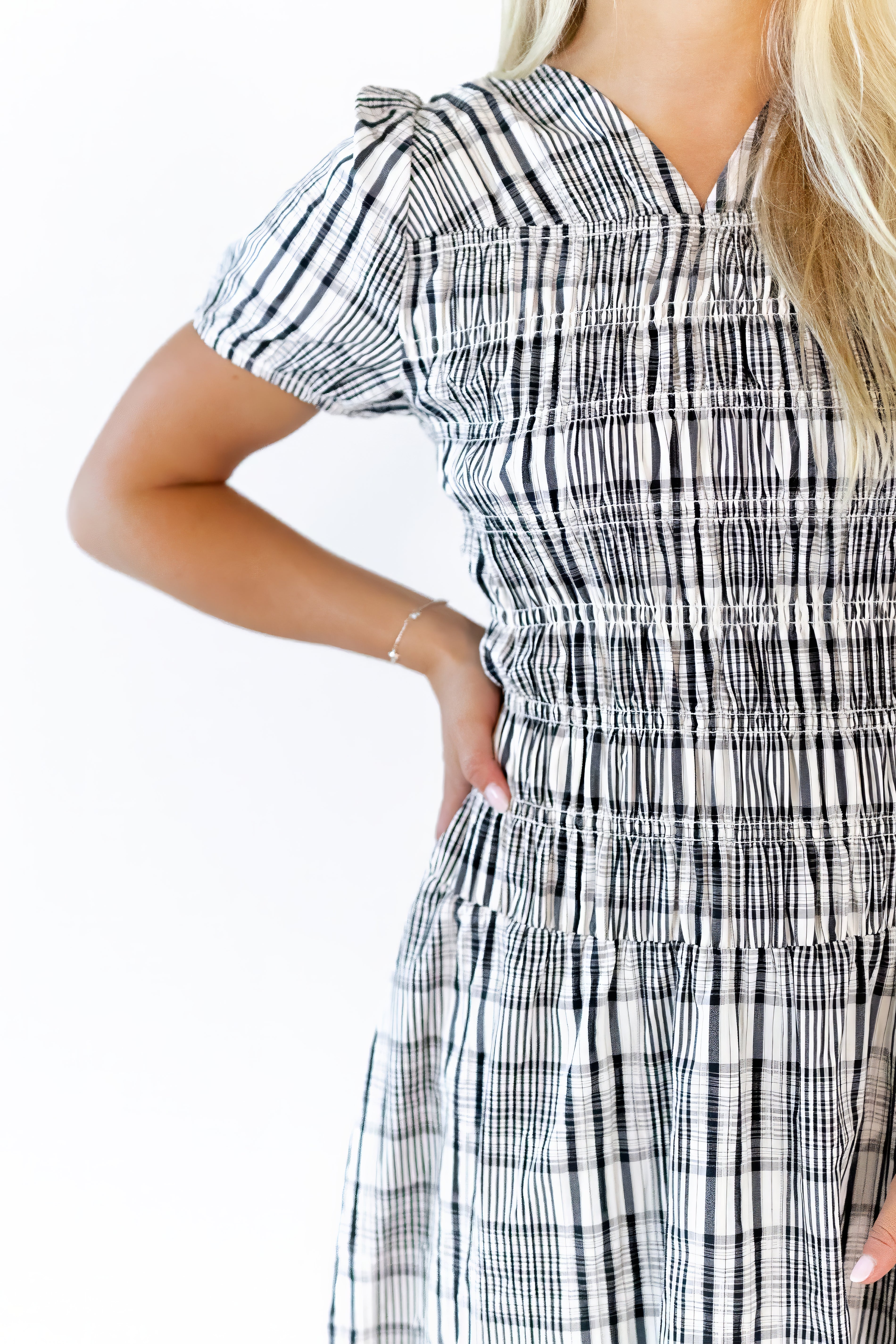 Shon Plaid Midi Dress