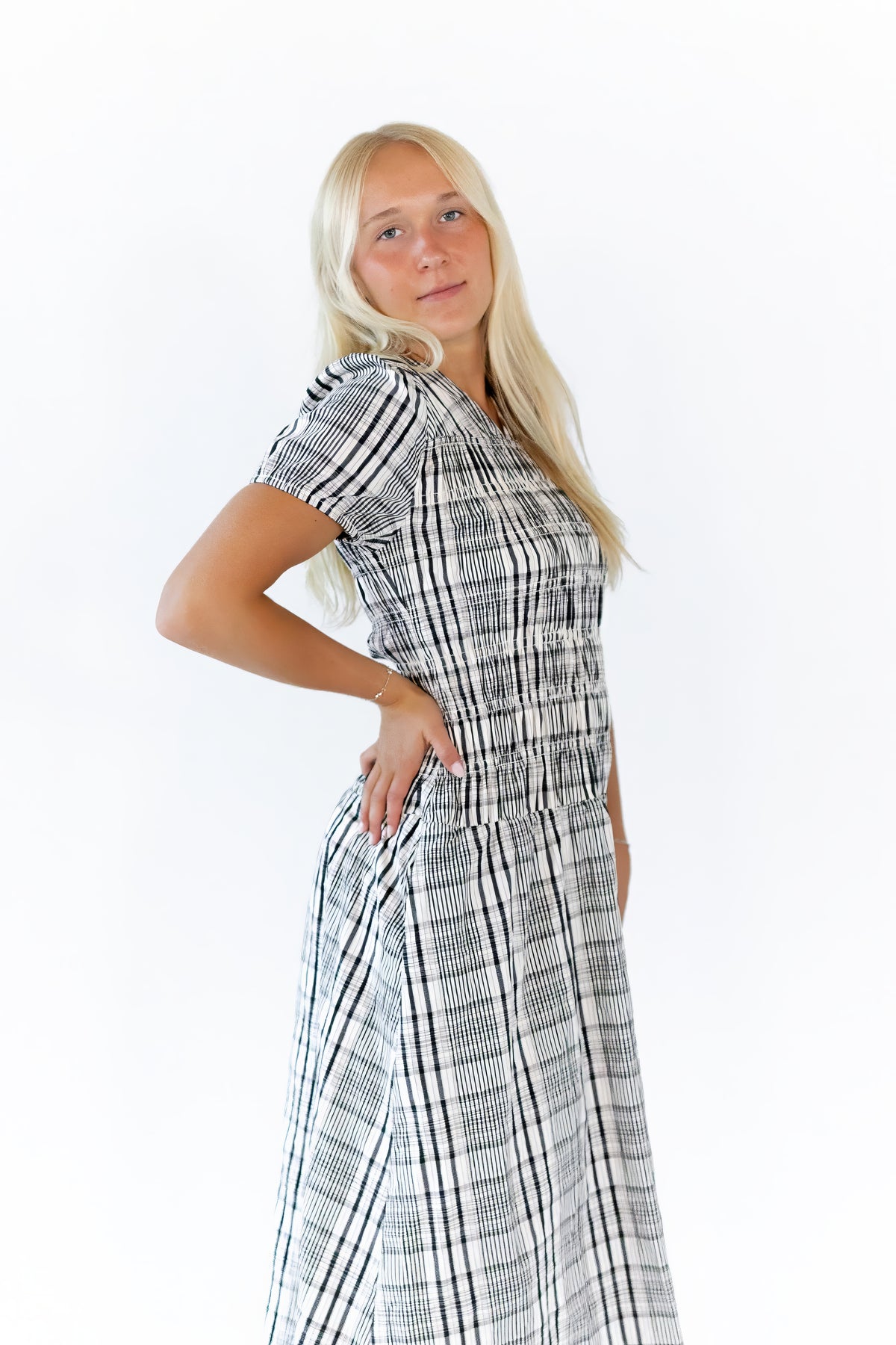 Shon Plaid Midi Dress