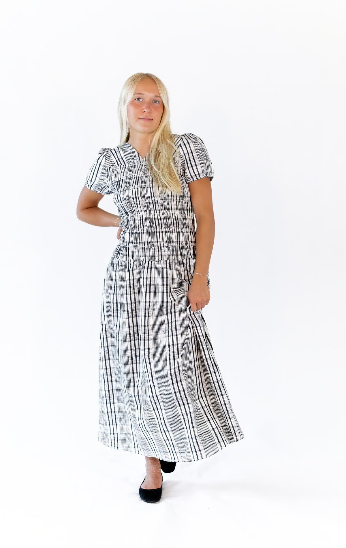 Shon Plaid Midi Dress