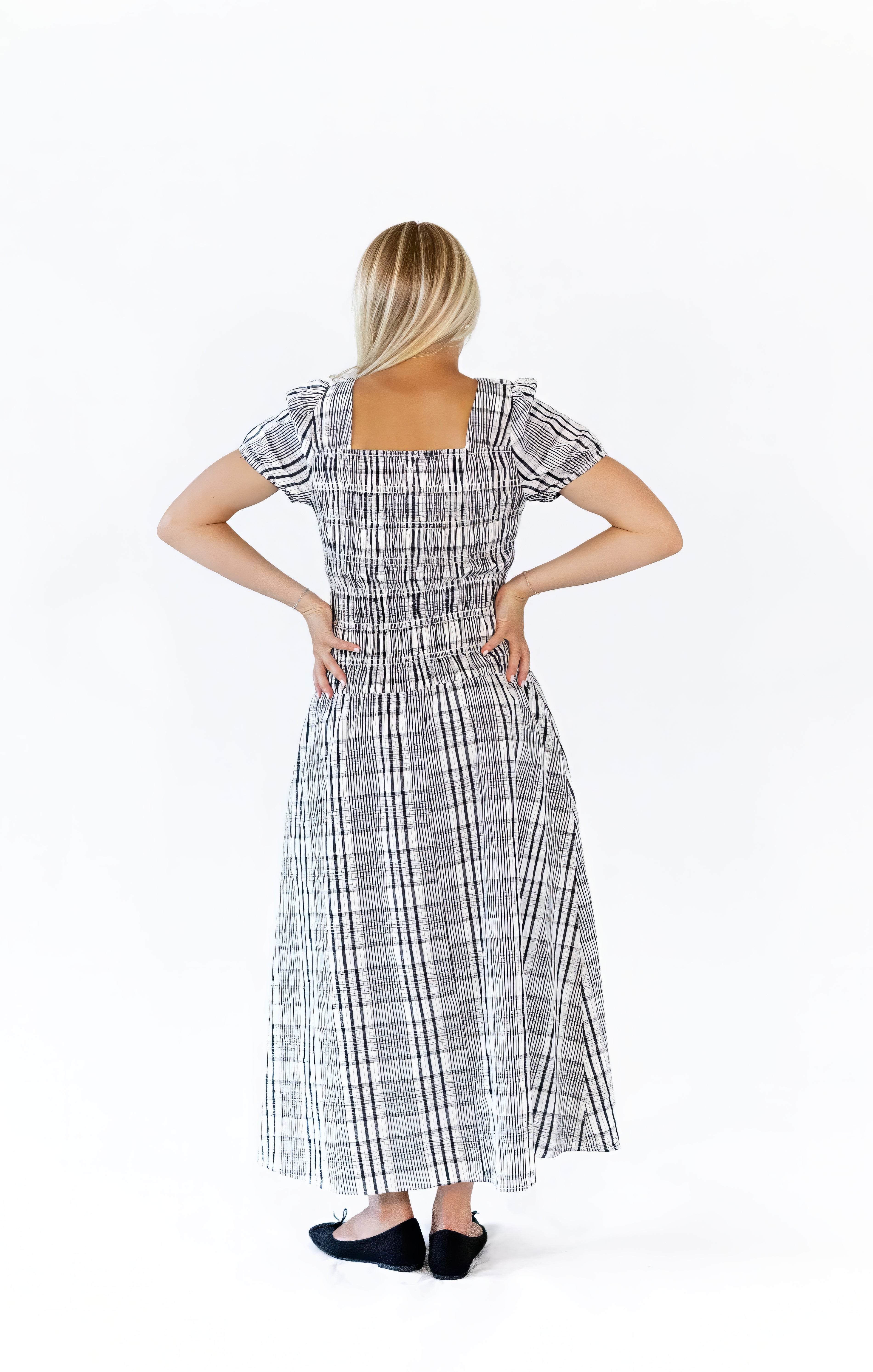 Shon Plaid Midi Dress