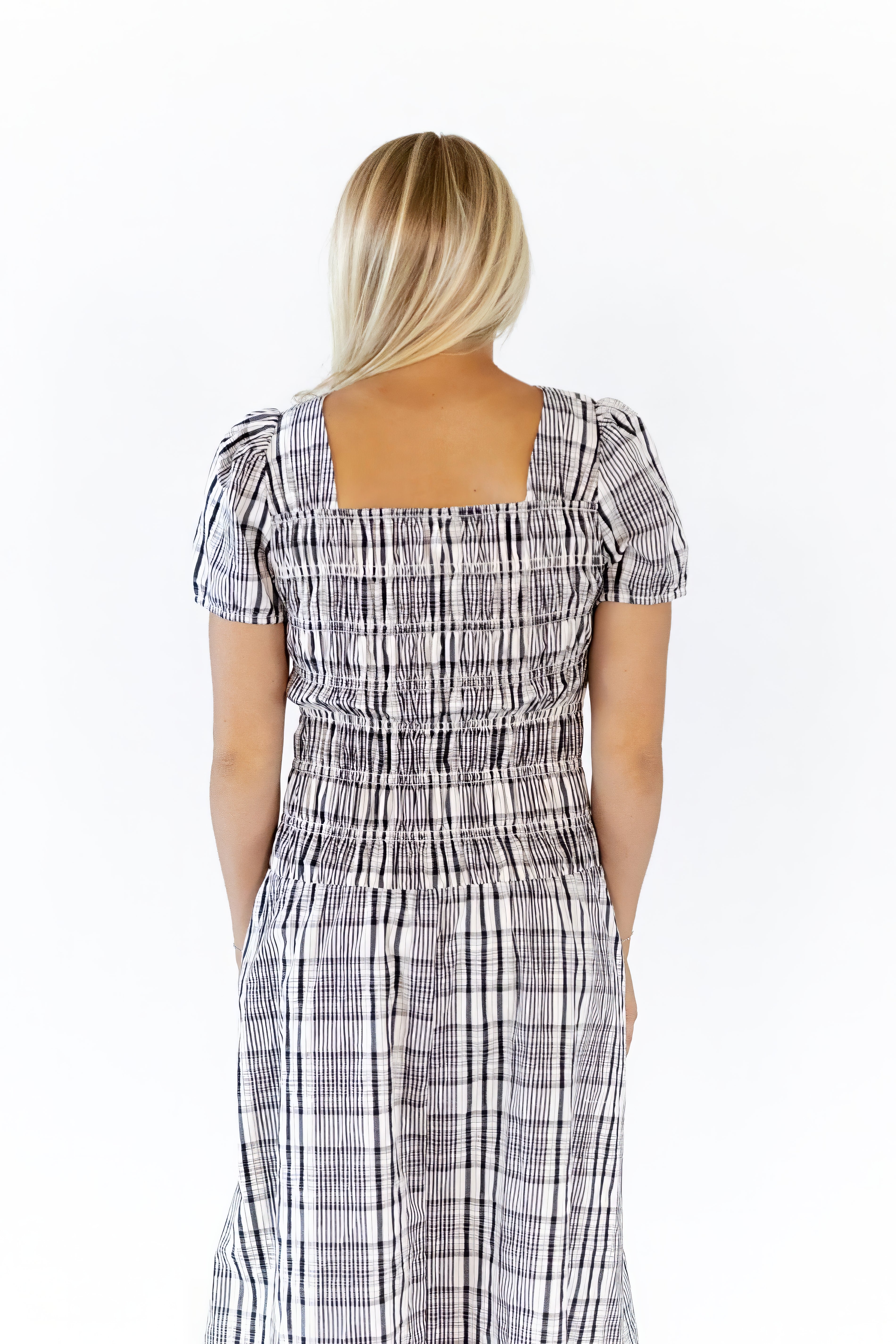 Shon Plaid Midi Dress