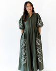 Forest Embroidered Maxi Dress