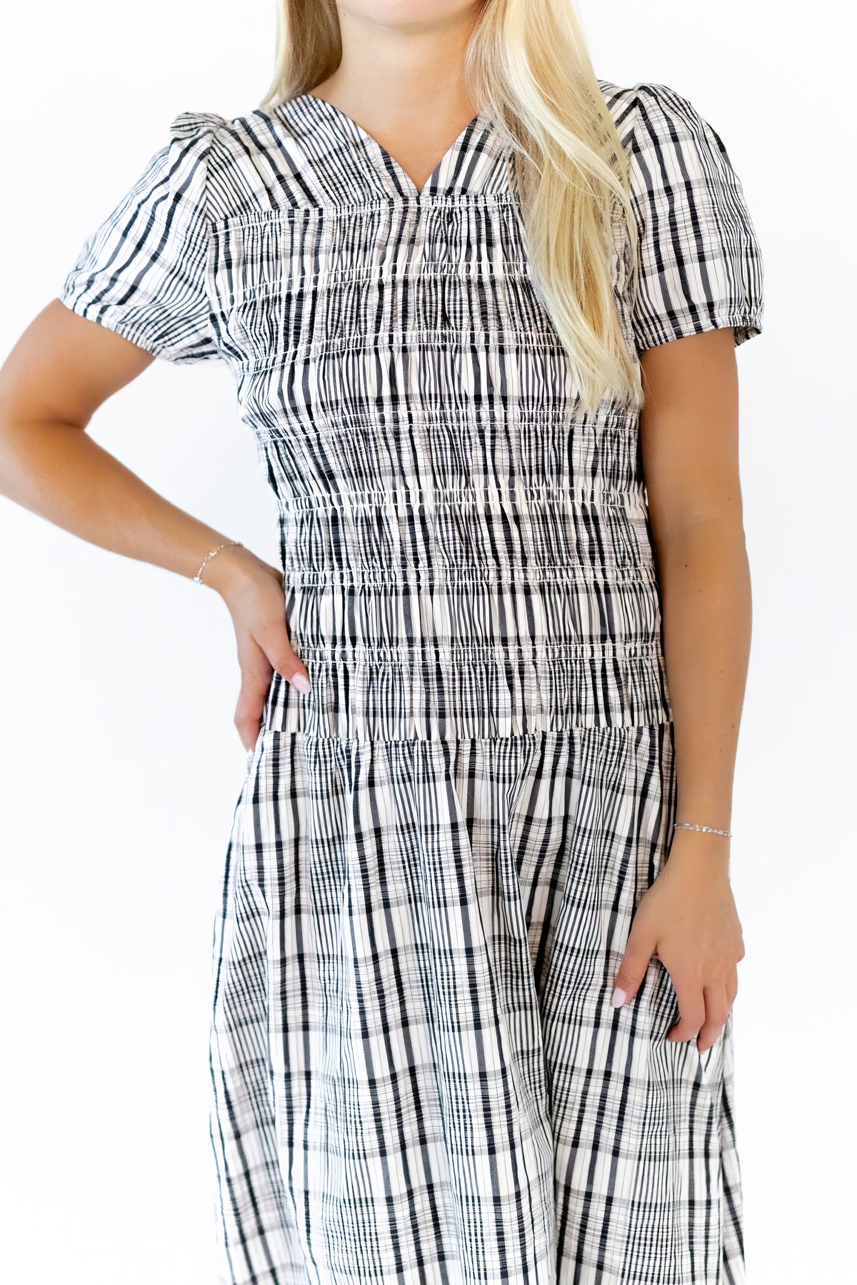 Shon Plaid Midi Dress