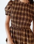 Sunny Plaid Midi Dress