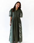 Forest Embroidered Maxi Dress