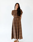Sunny Plaid Midi Dress
