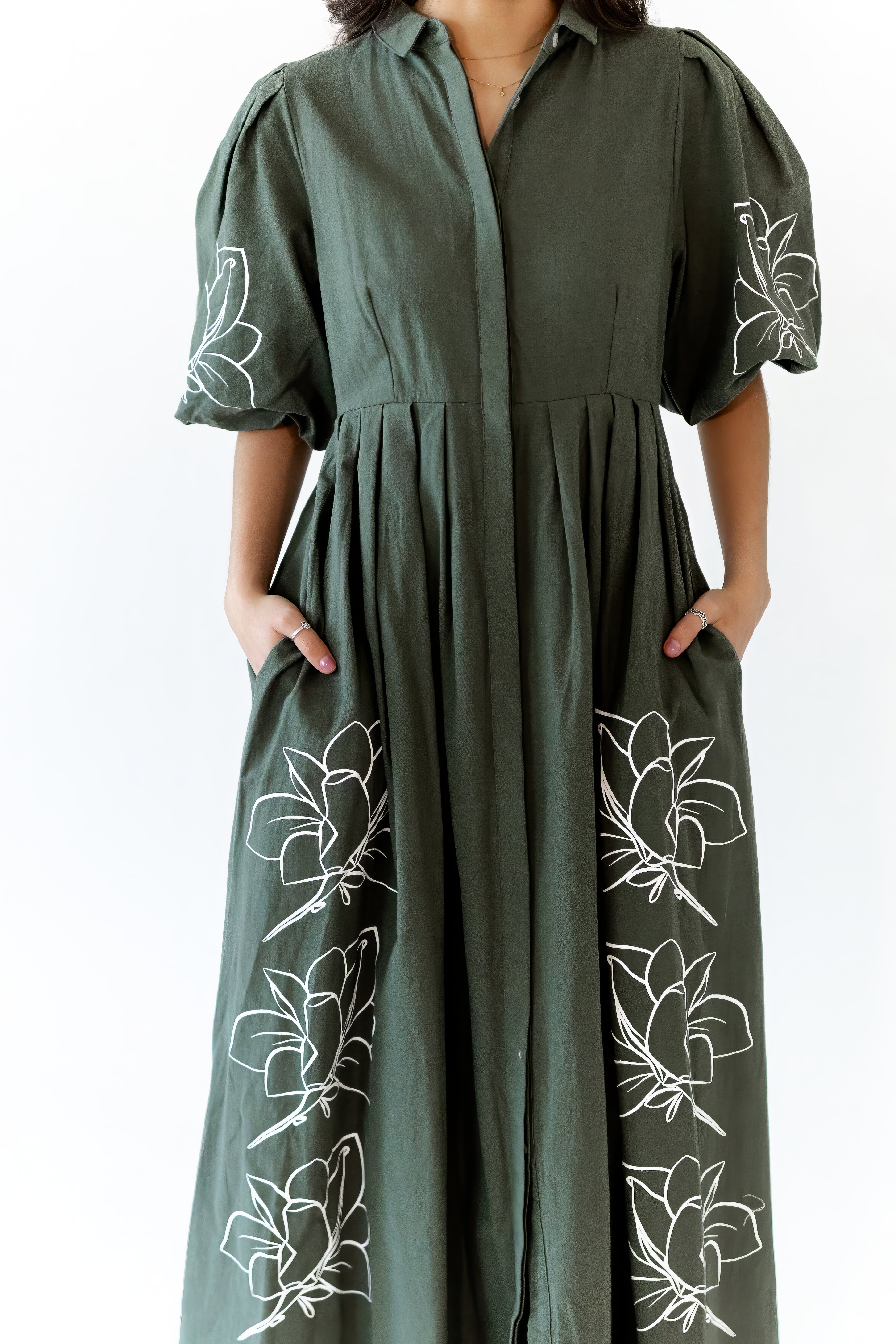 Forest Embroidered Maxi Dress