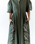 Forest Embroidered Maxi Dress