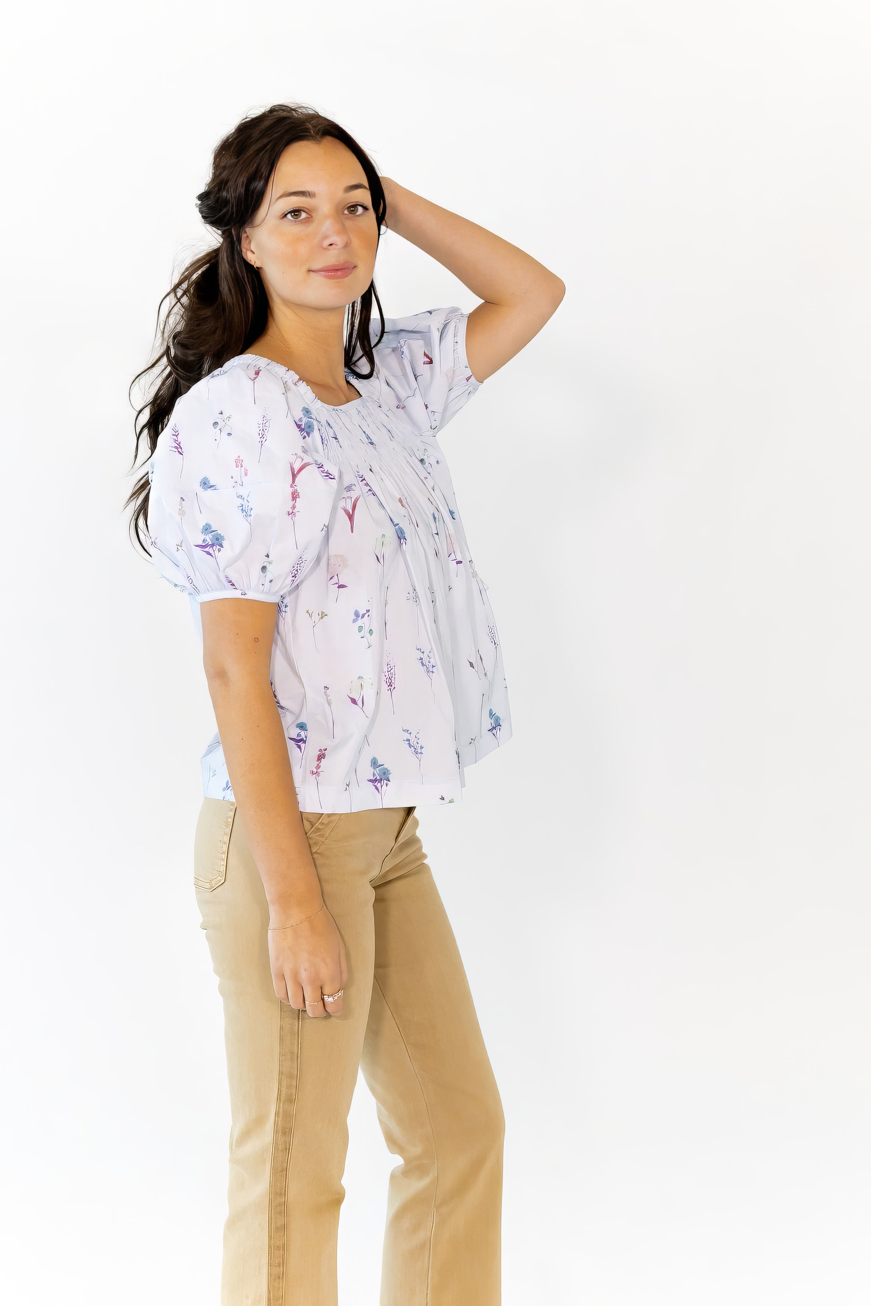 Reina Smocked Floral top