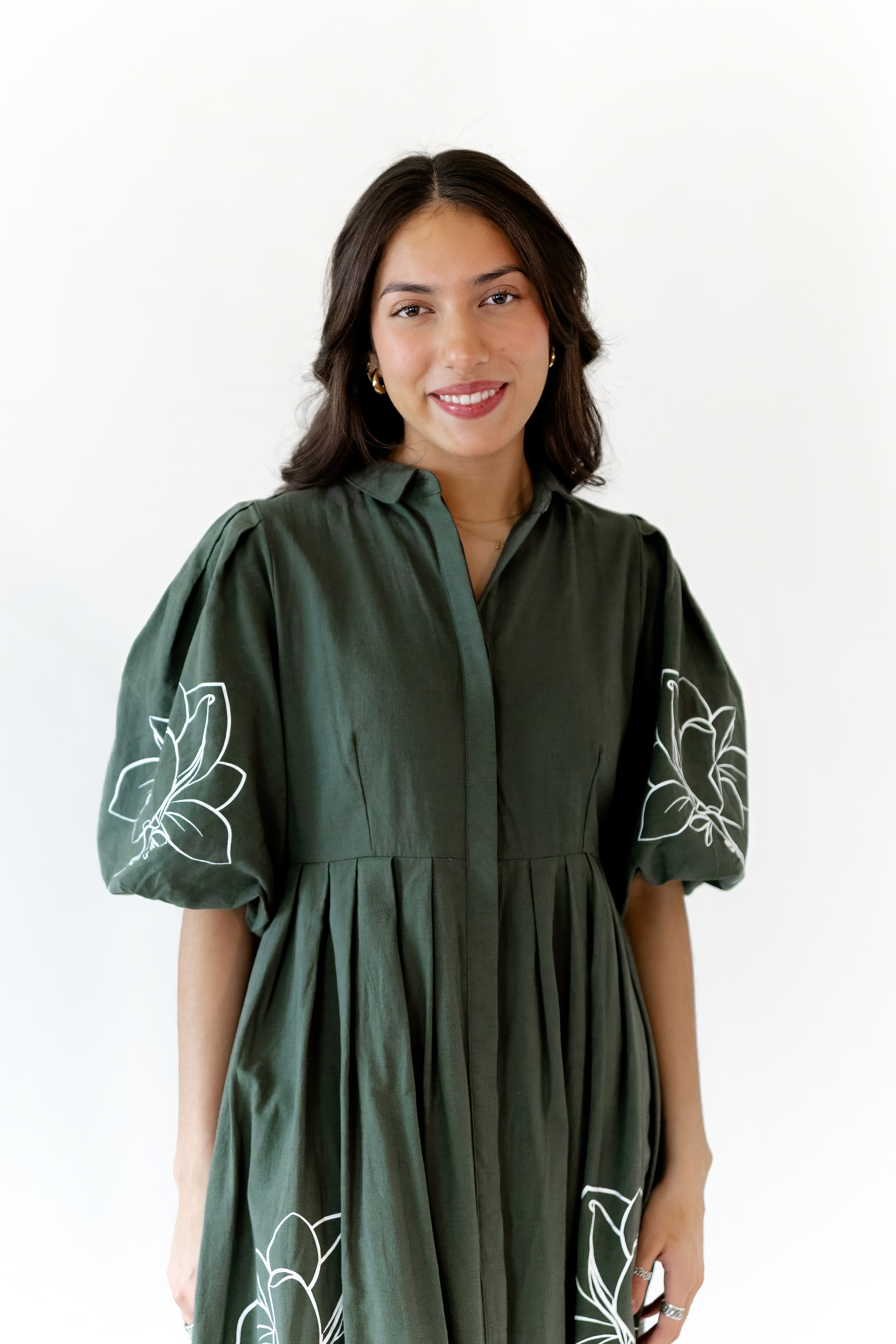 Forest Embroidered Maxi Dress