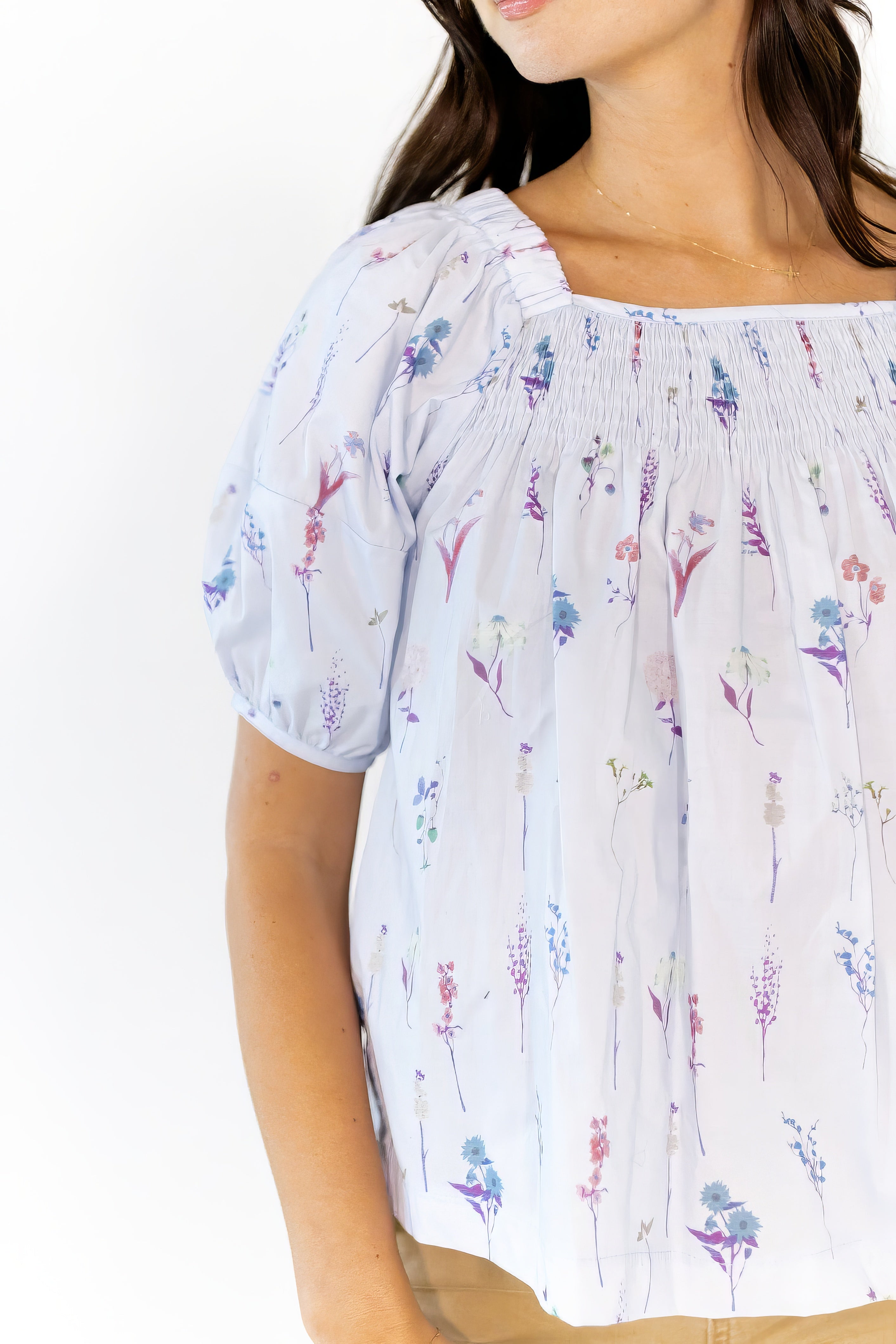 Reina Smocked Floral top