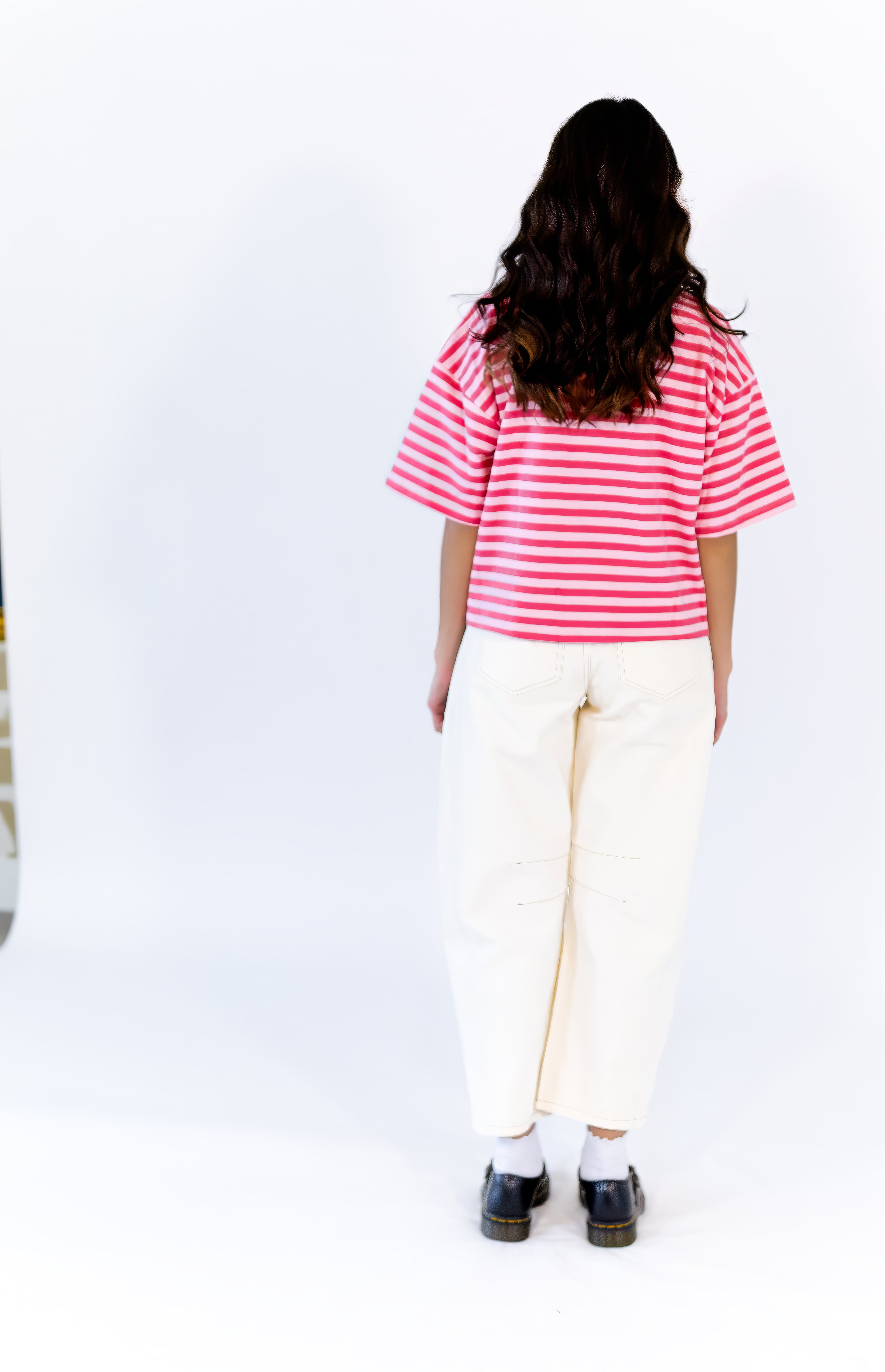 Wells Striped Button Up Top