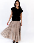 Quenton Pleated Midi Skirt