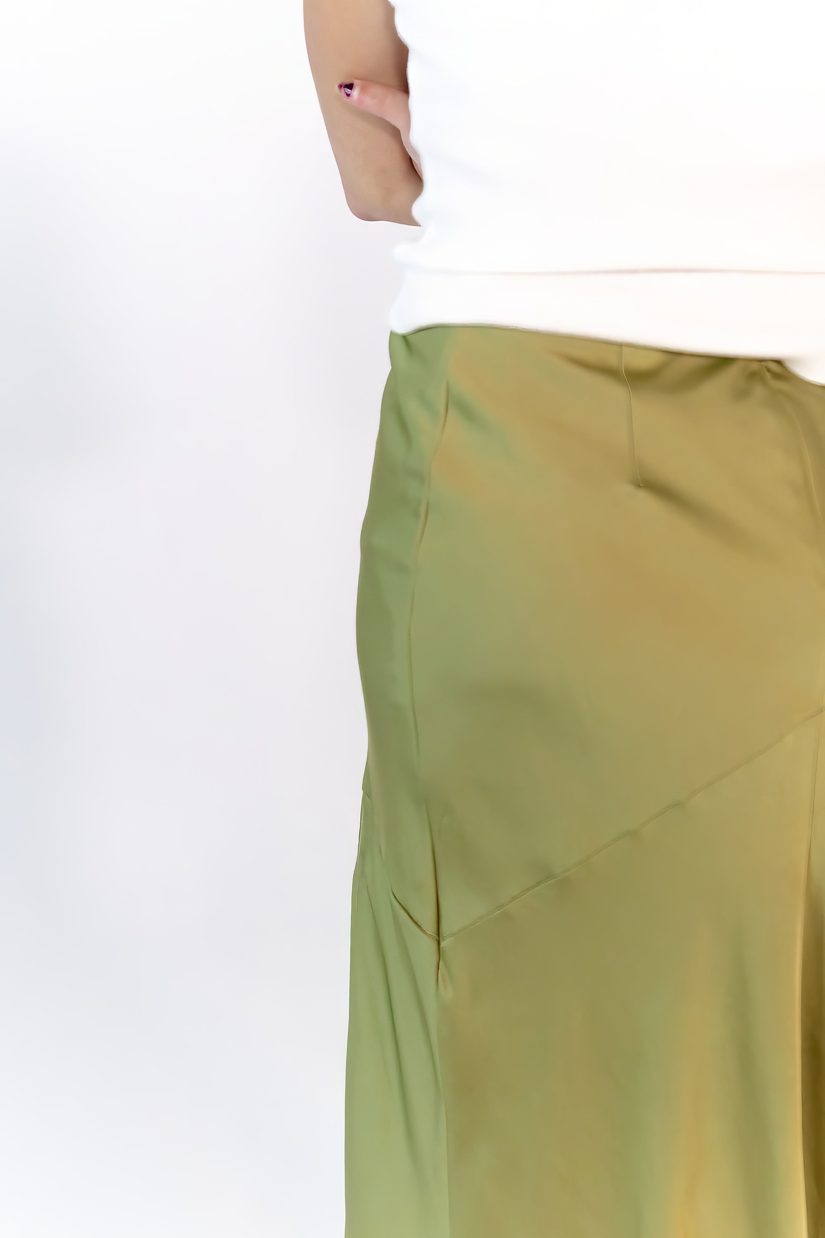Kiwi Satin Maxi Skirt