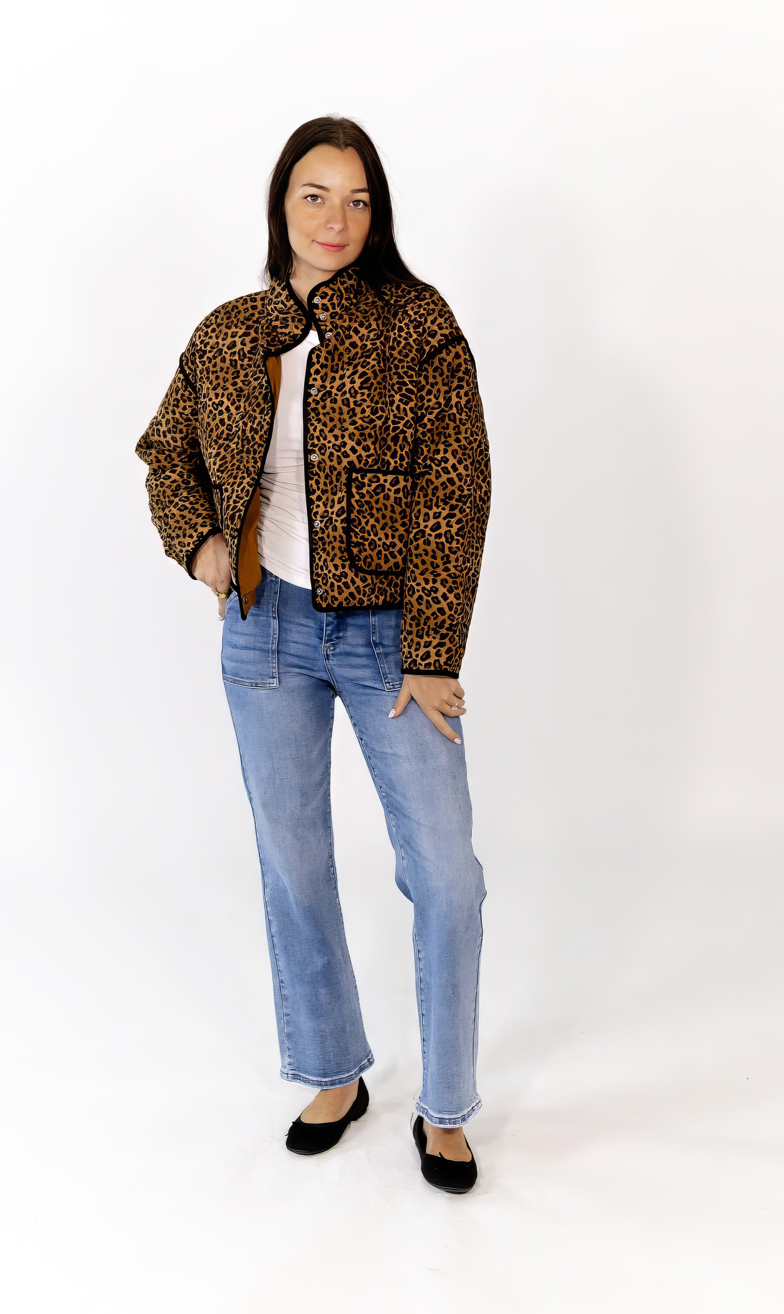 Bexley Cheetah Print Bomber Jacket
