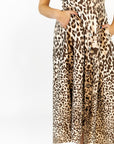 Anniken Leopard Print Midi Dress