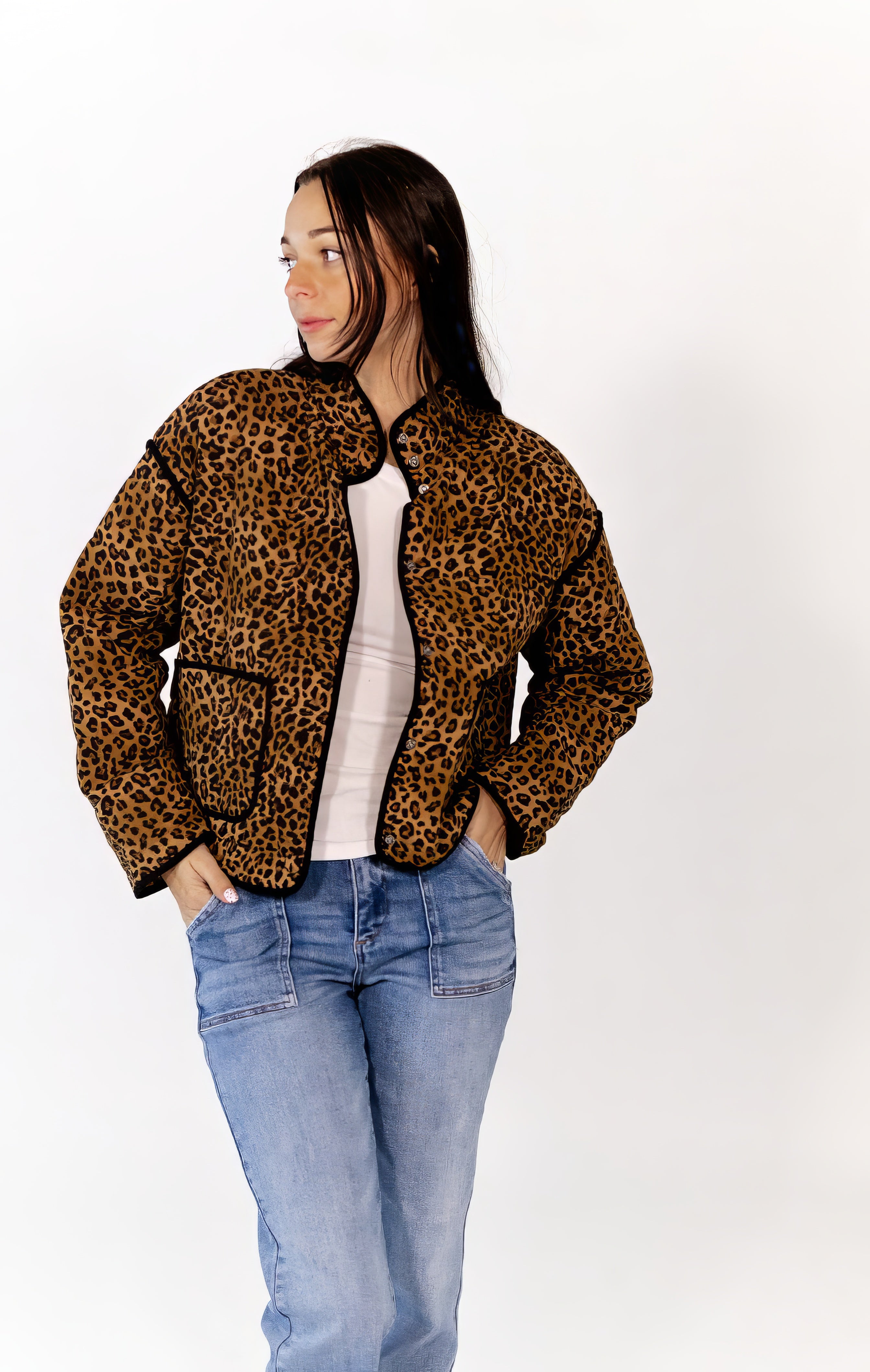 Bexley Cheetah Print Bomber Jacket