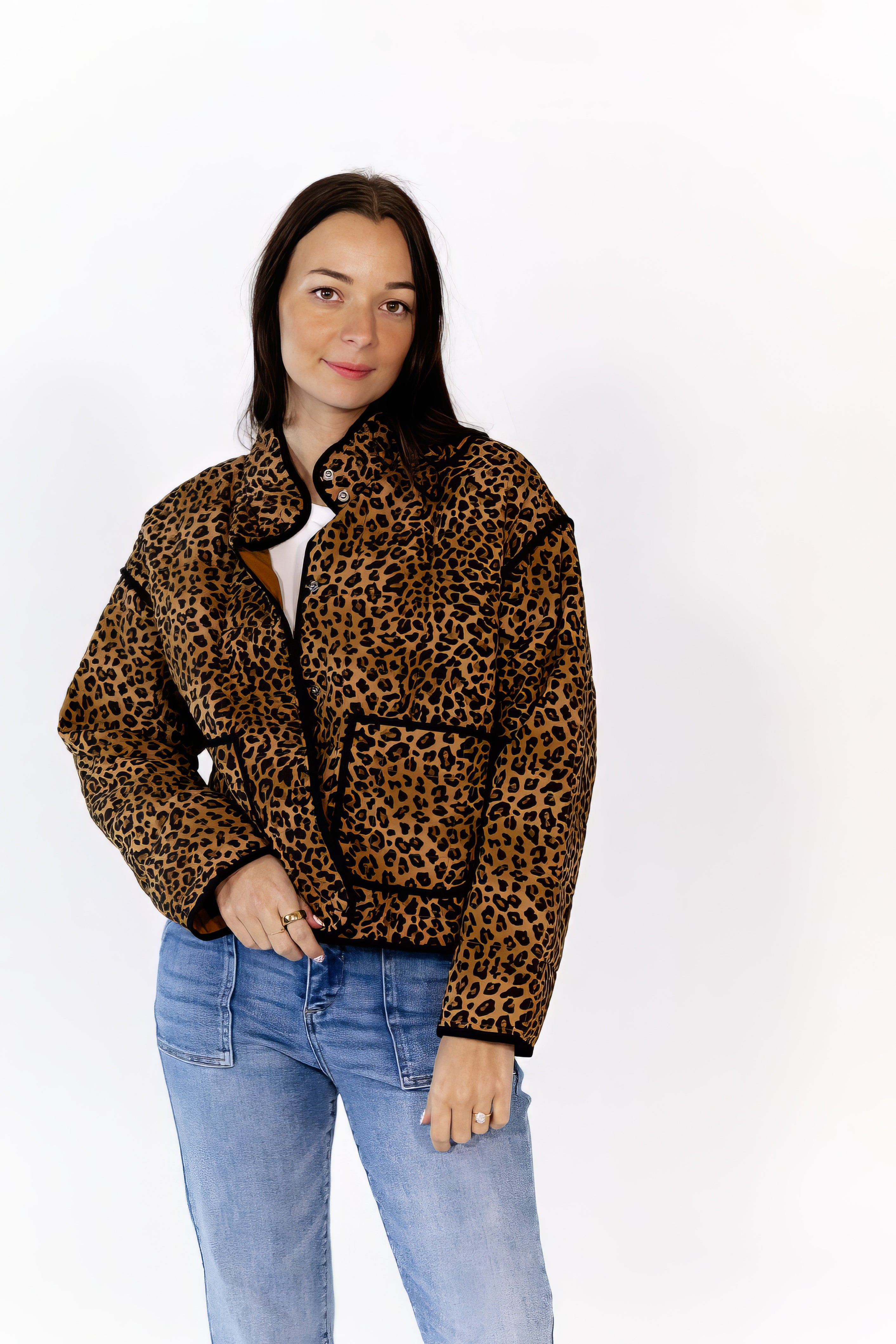 Bexley Cheetah Print Bomber Jacket