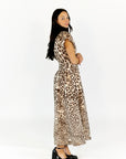Anniken Leopard Print Midi Dress