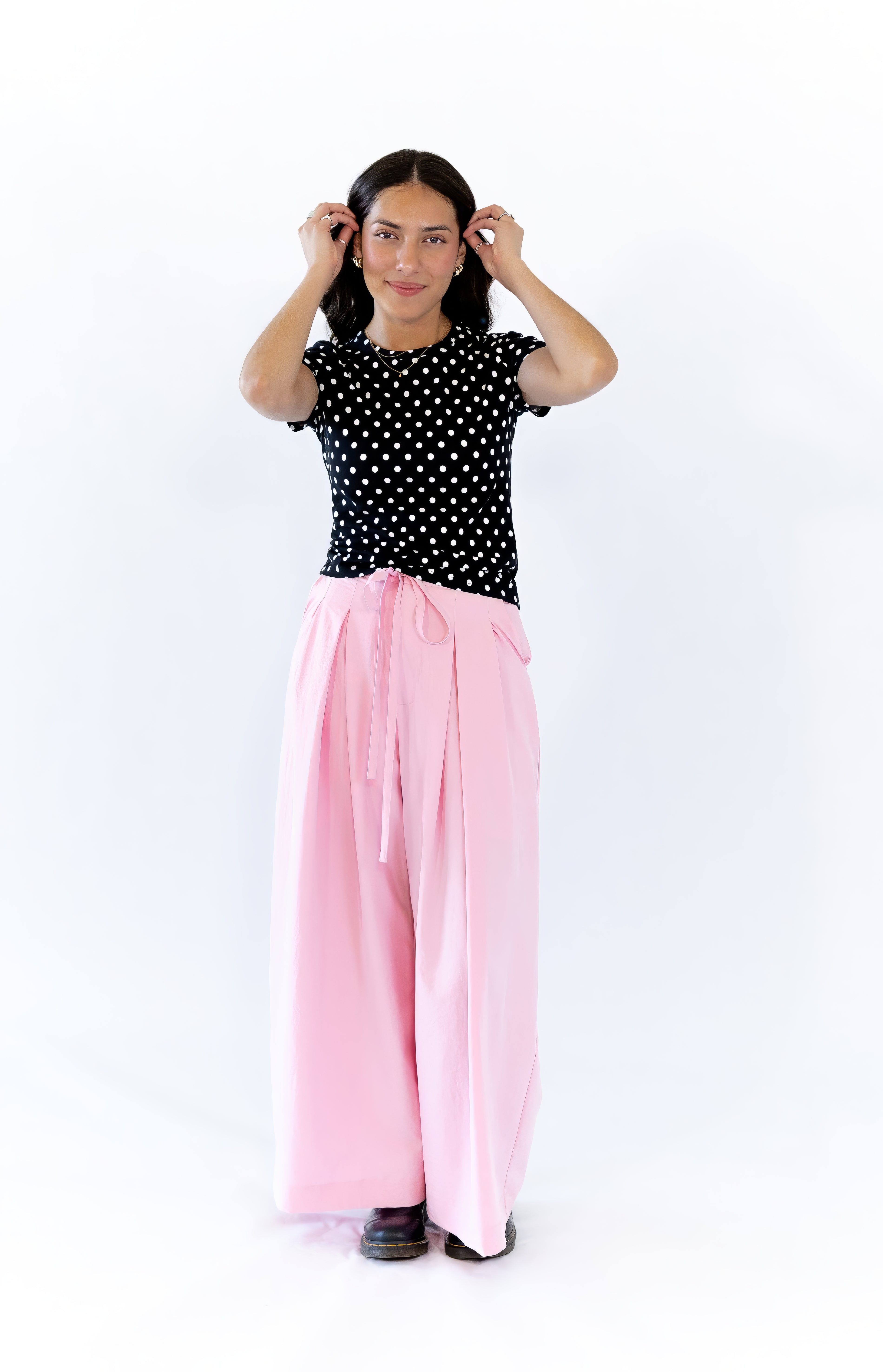 Gianni Pleated Wide Leg Pants