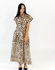 Anniken Leopard Print Midi Dress