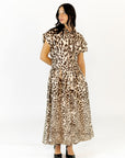 Anniken Leopard Print Midi Dress