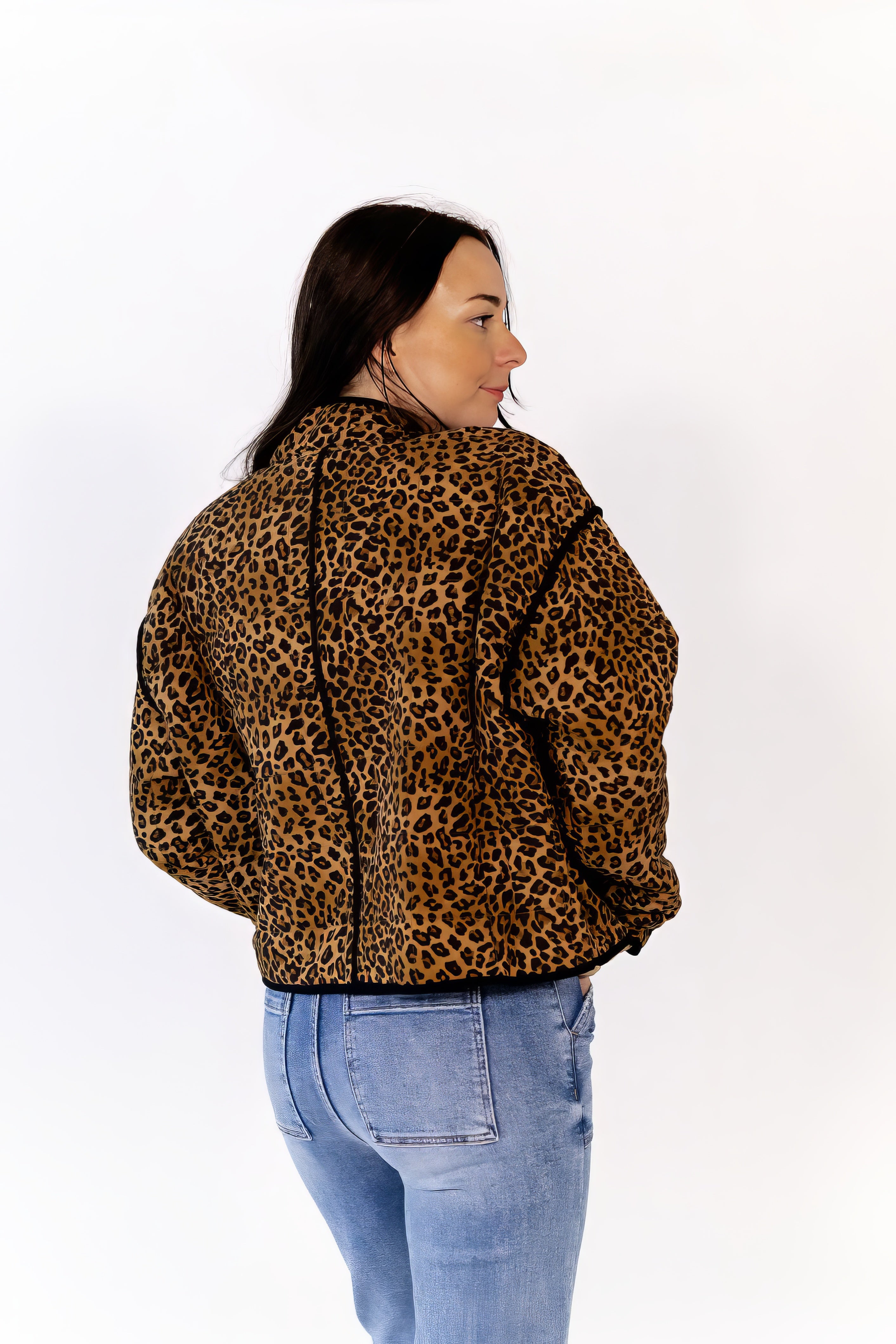Bexley Cheetah Print Bomber Jacket