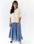 Midge Tiered Denim Skirt