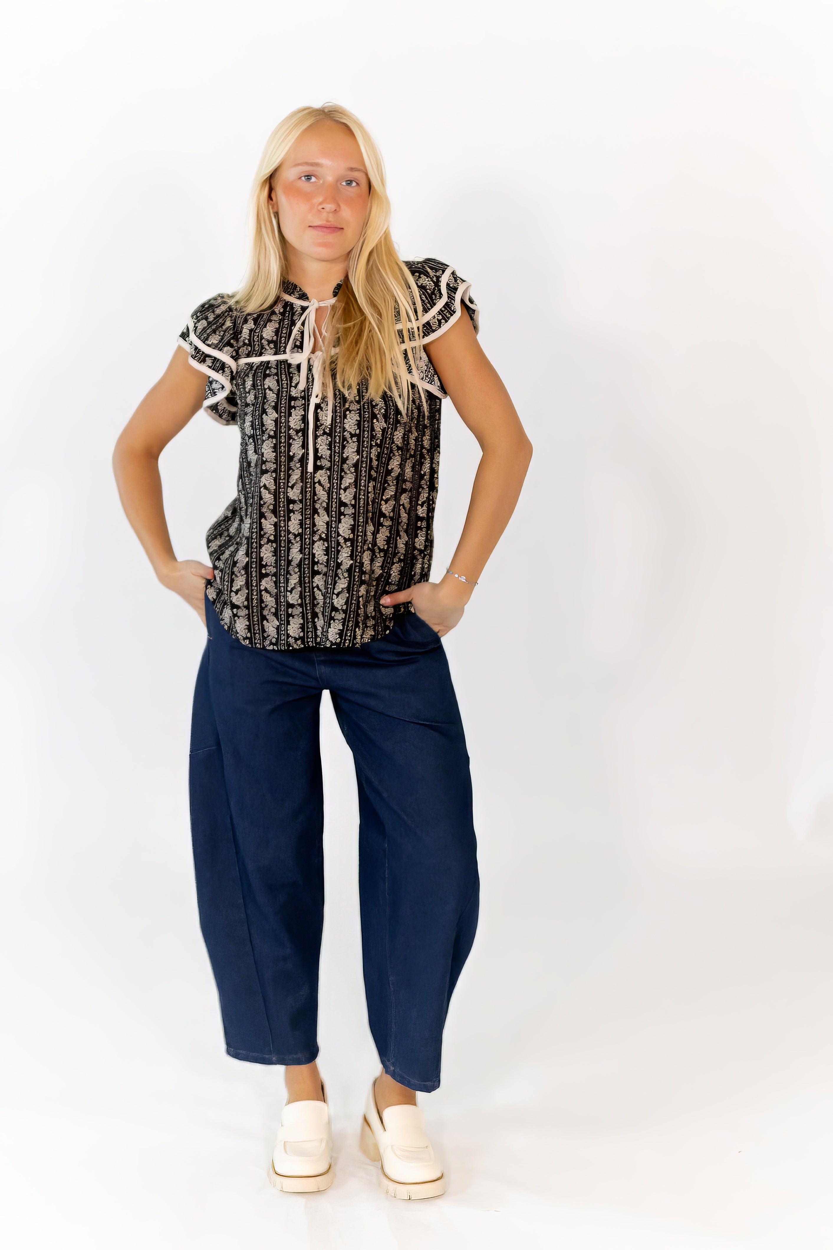 Tanya Striped Floral Top