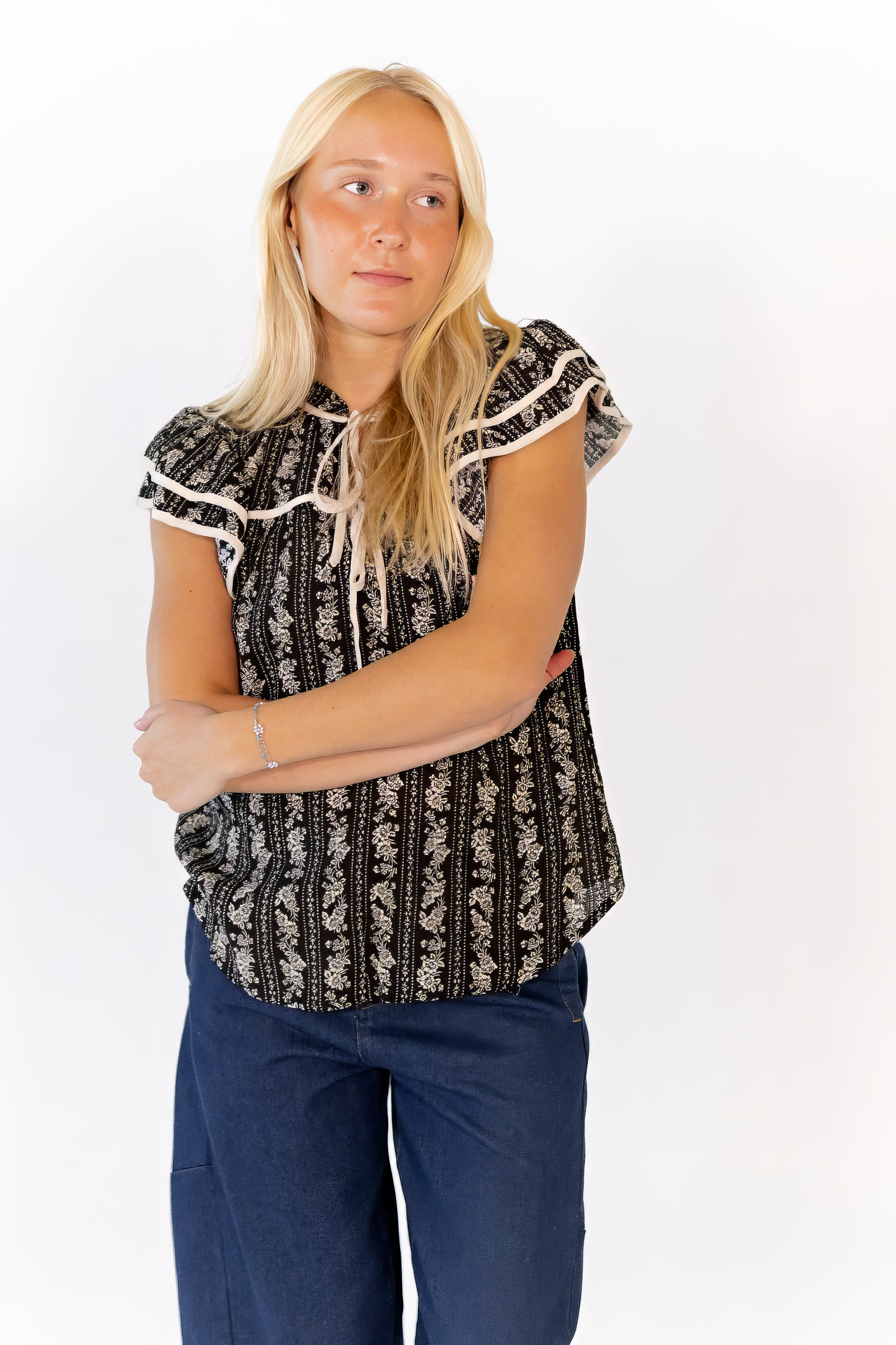 Tanya Striped Floral Top
